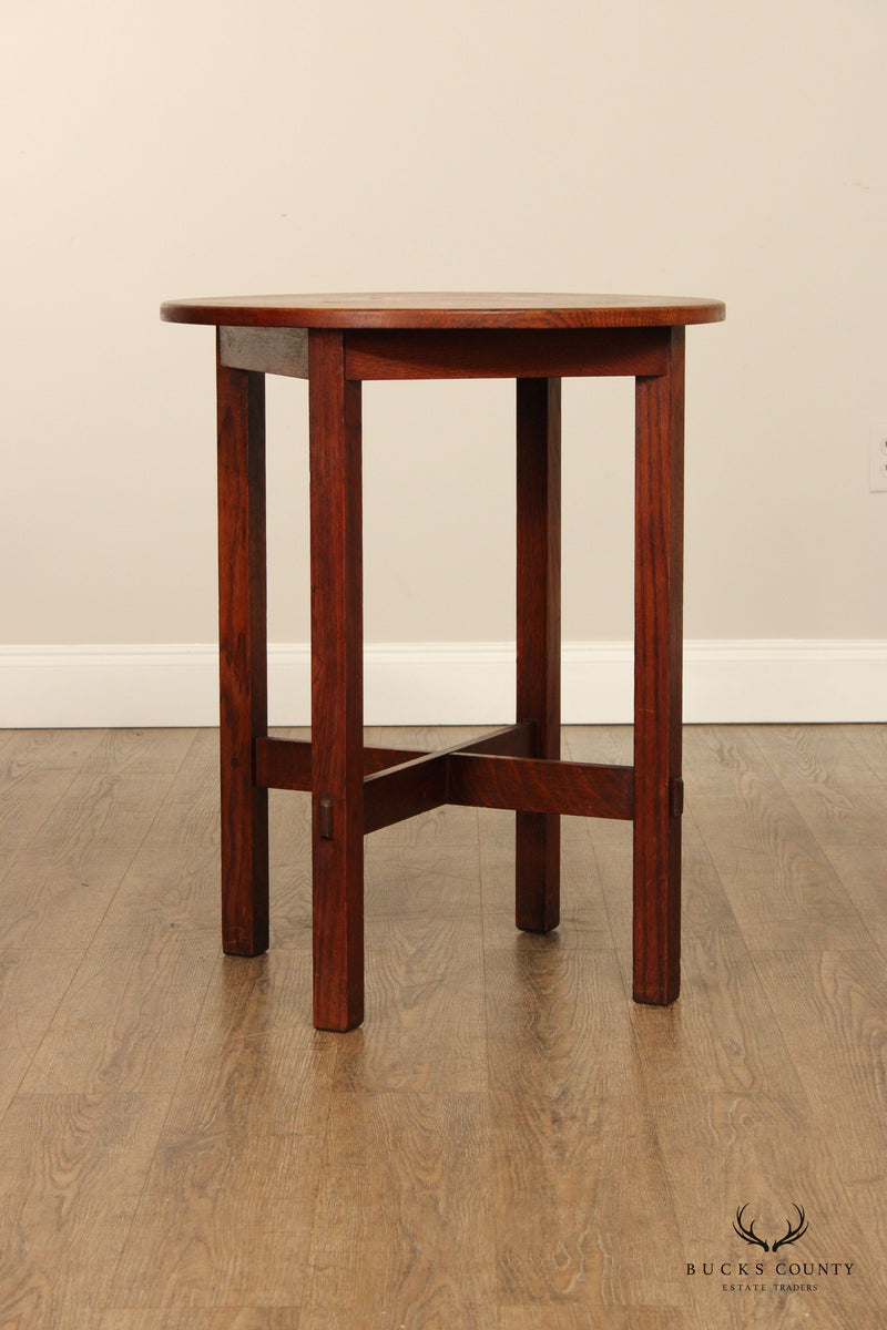 Stickley Brothers Antique Mission Oak Lamp Table