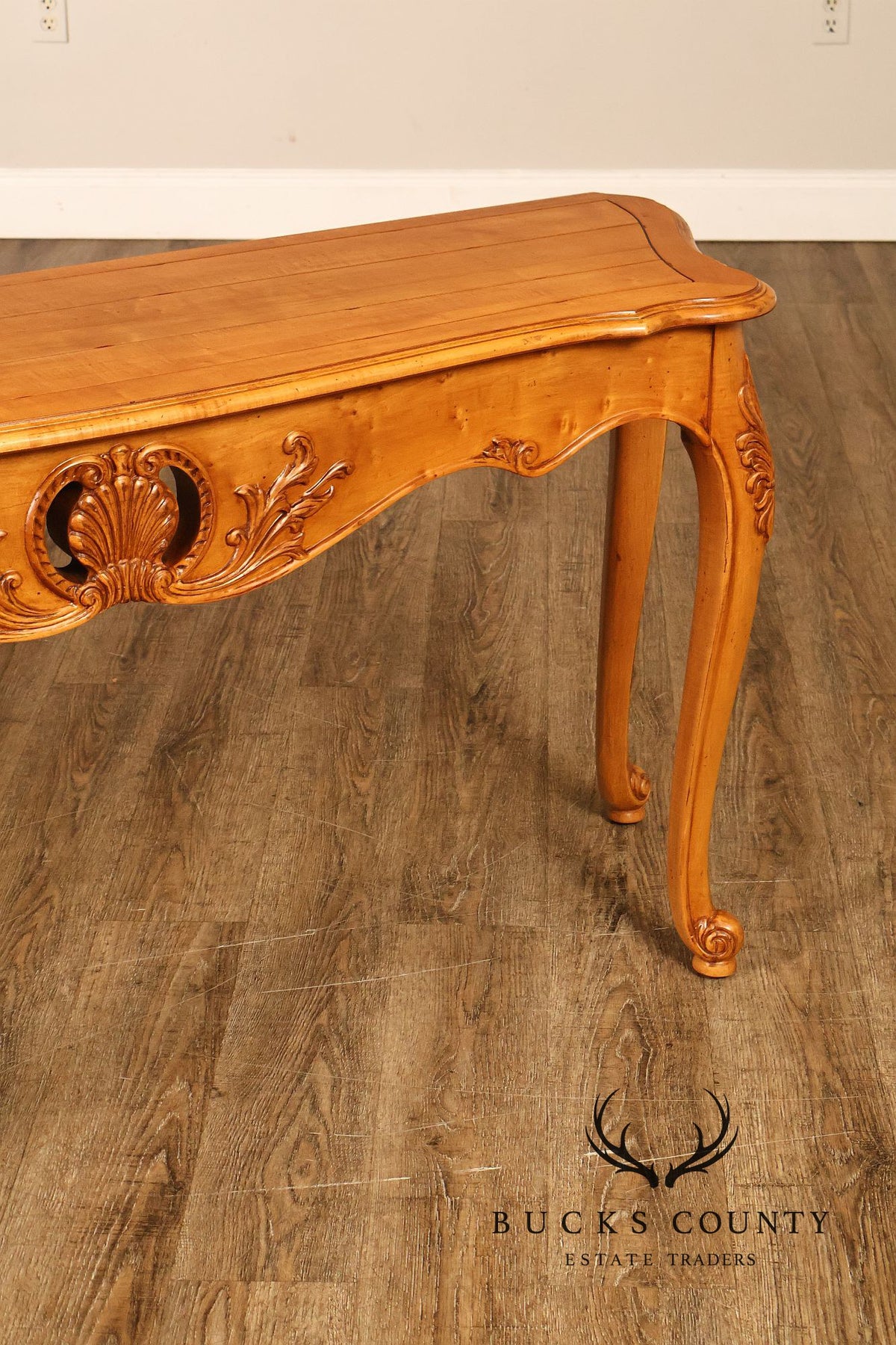 Ethan Allen 'Legacy' Carved Maple Console