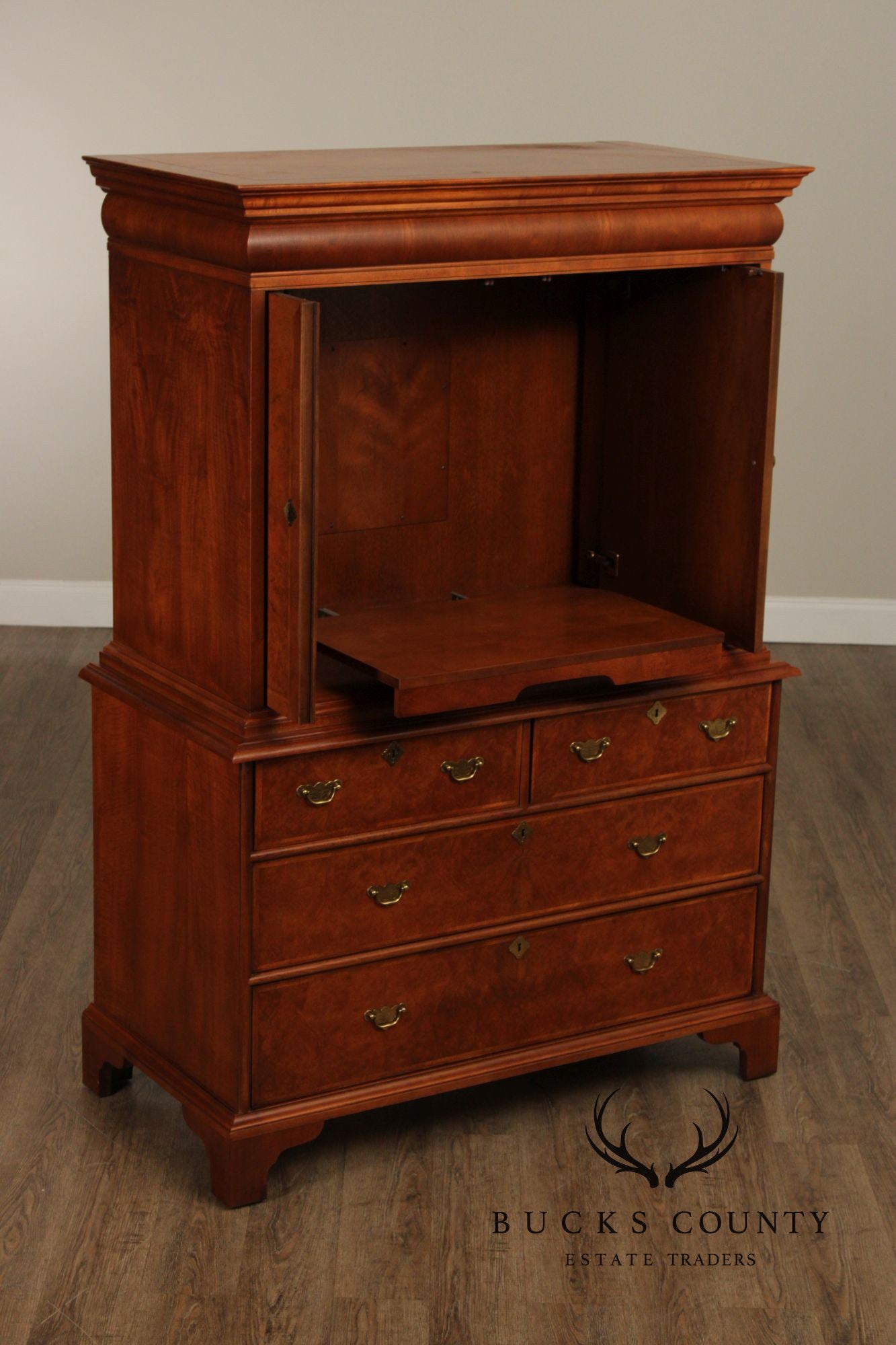 Century British National Trust Collection Burlwood Armoire