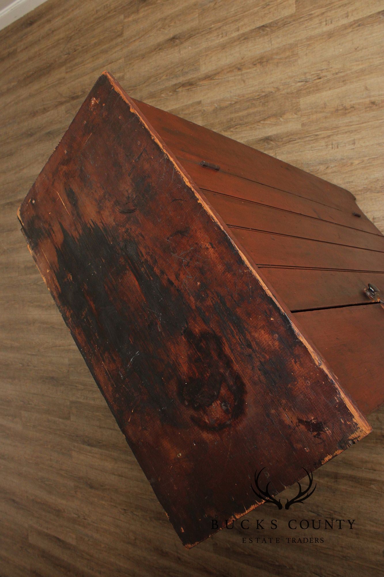 Antique Primitive Painted Single Door Cupboard