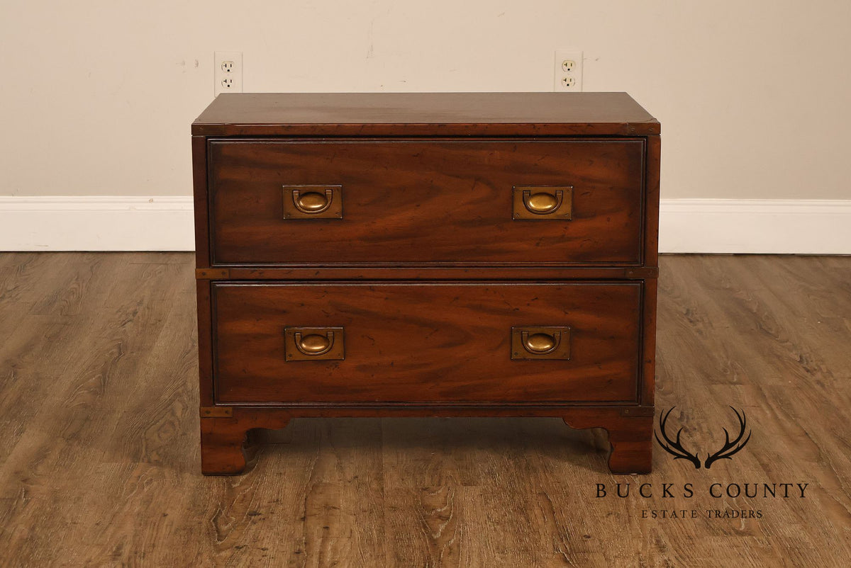 Heritage Campaign Style Walnut Nightstand