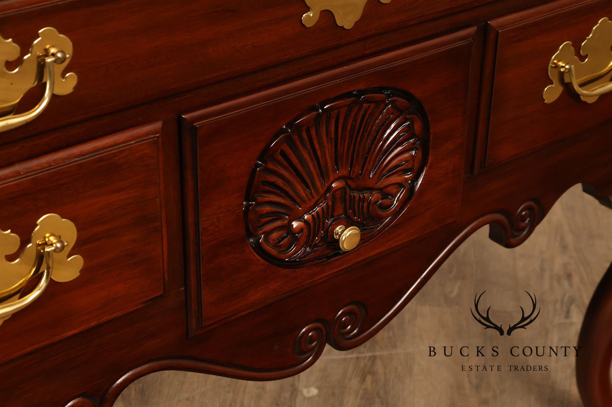 Henkel Harris Queen Anne Style Mahogany Highboy Chest