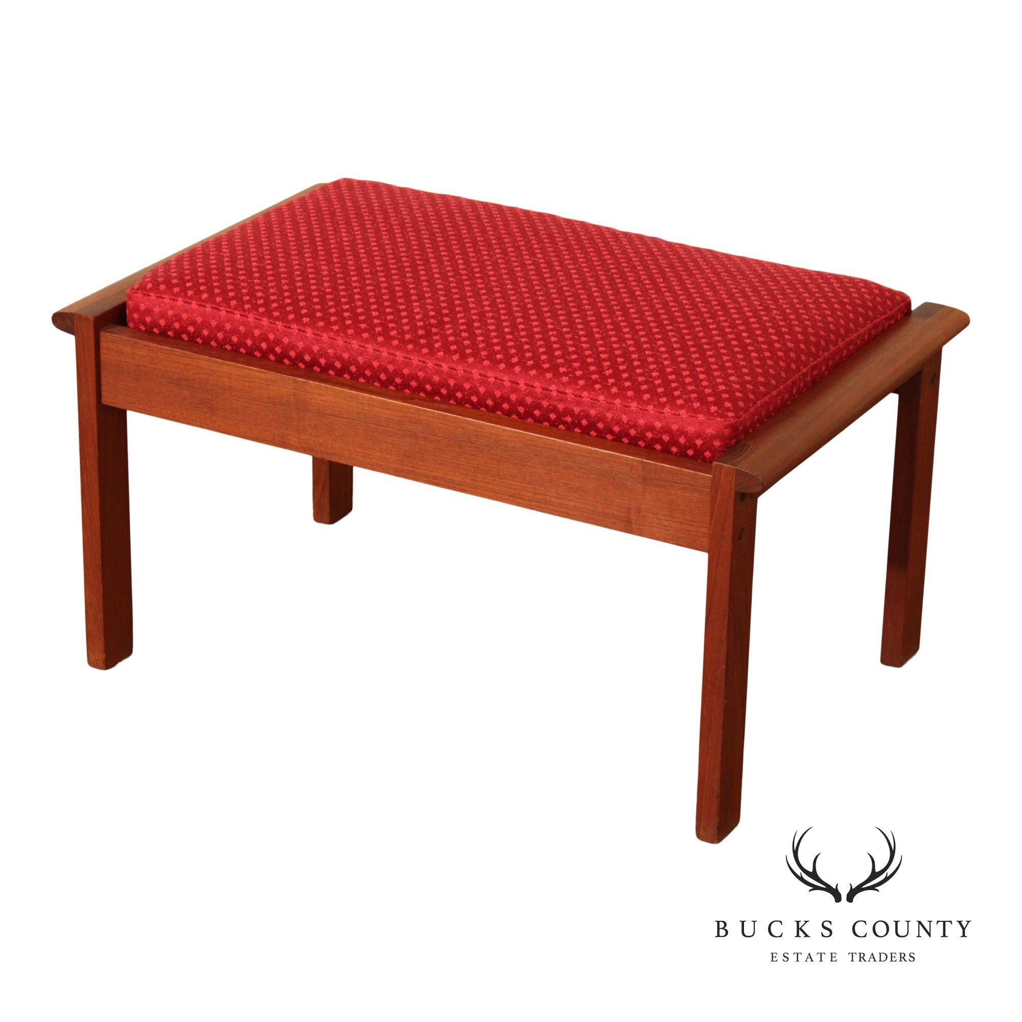 Illum Wikkelso Danish Modern Teak Ottoman