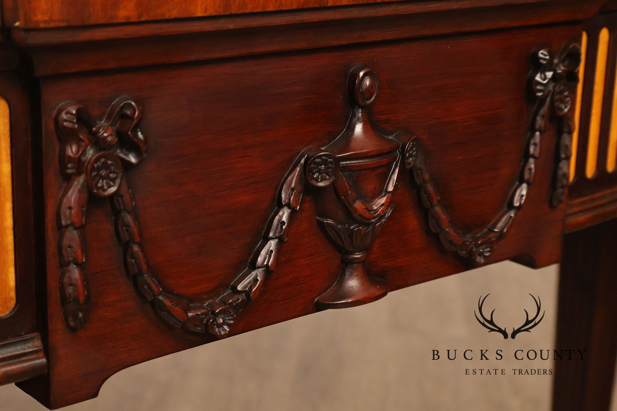 Henkel Harris Federal Style Mahogany Console Table