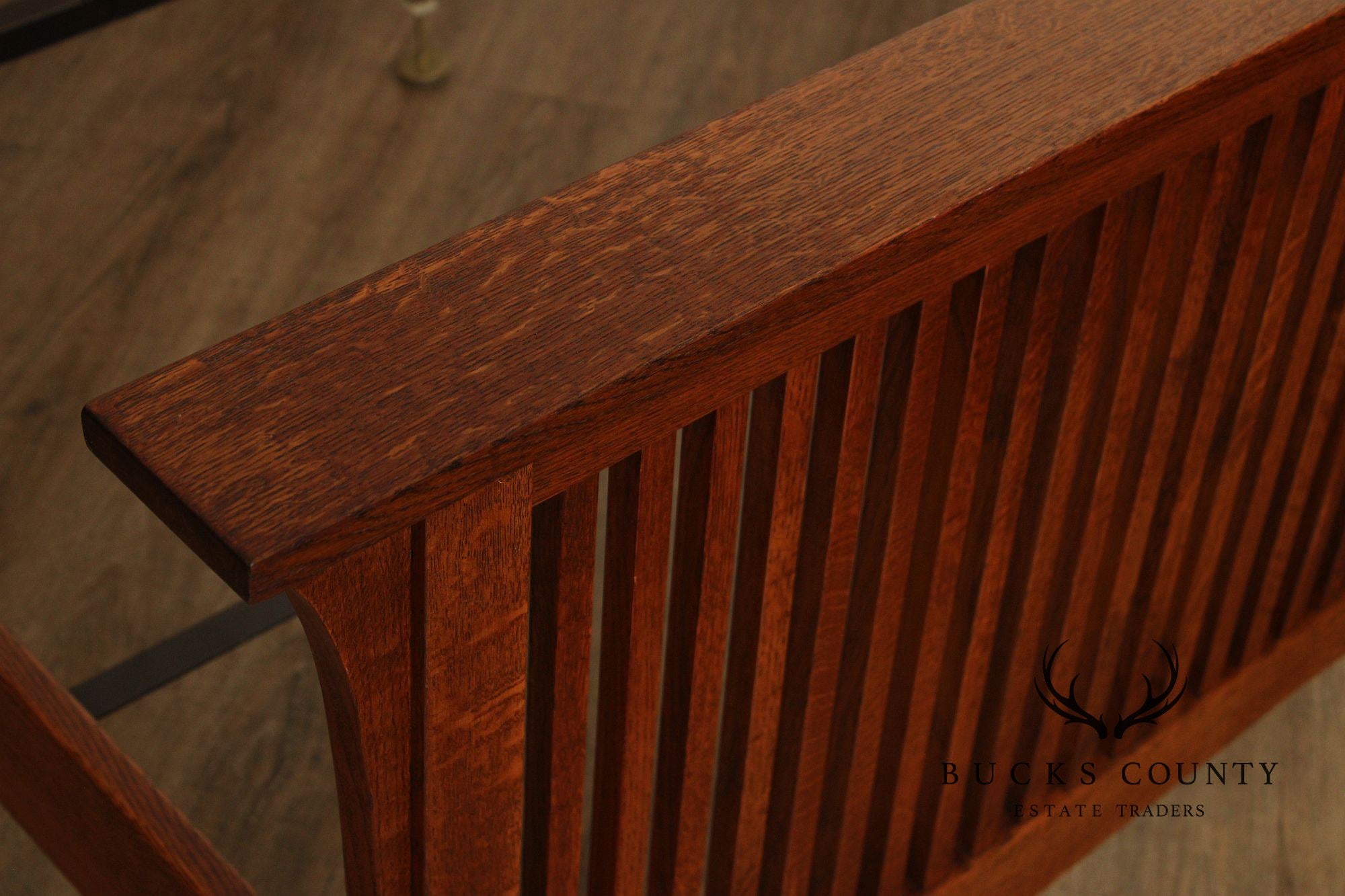 Stickley Mission Collection Oak Spindle Queen Bed