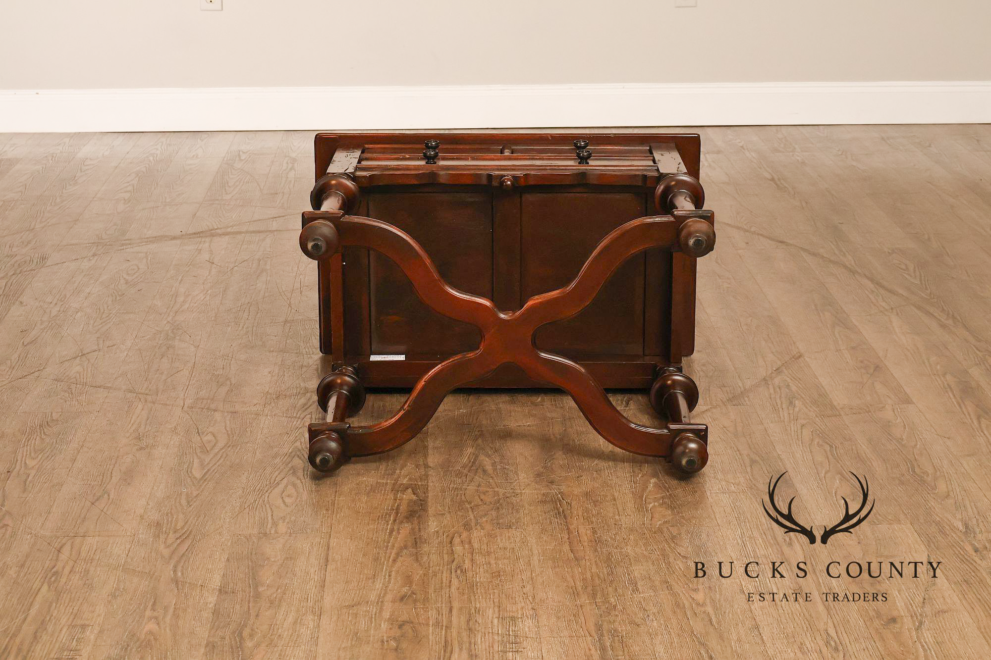 Theodore Alexander Castle Bromwich Antiqued Wood Lowboy End Table