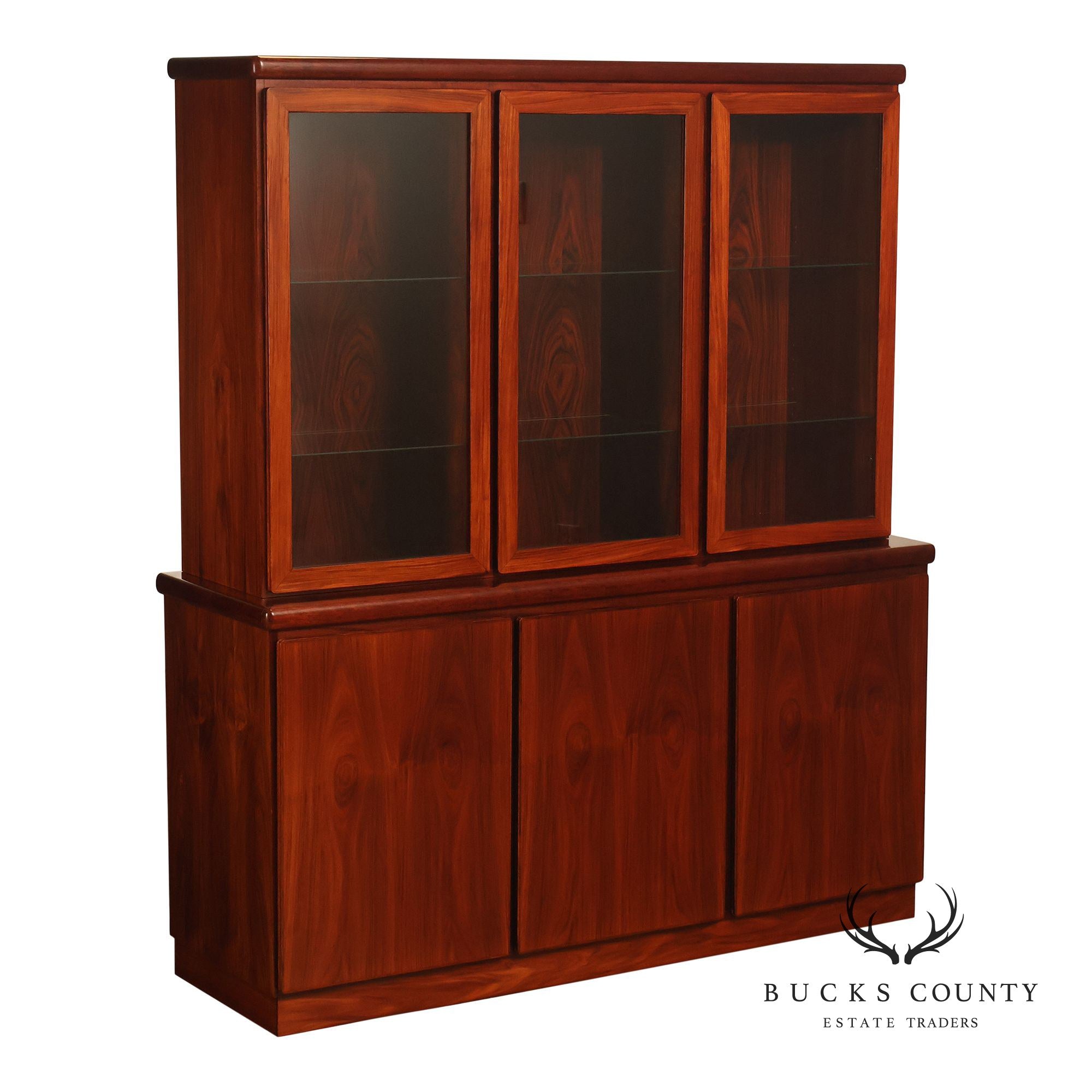 Skovby Danish Modern Rosewood Display China Cabinet