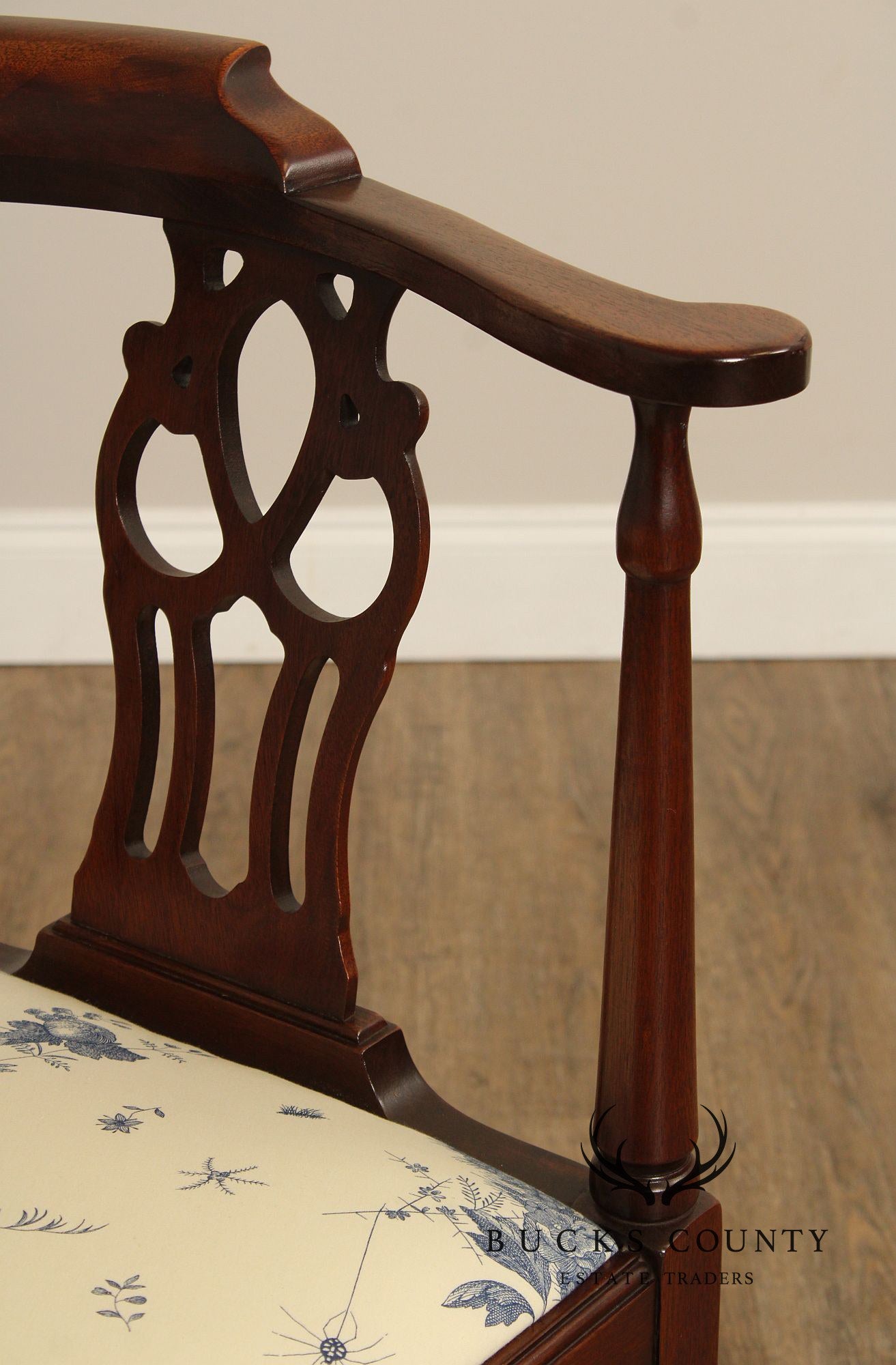 Hickory Chair Chippendale Style Mahogany Corner Chair