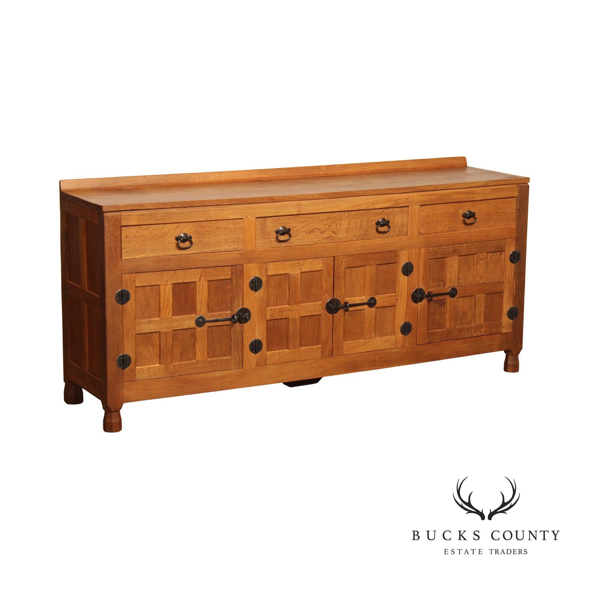 Derek Slater Fishman Arts & Crafts Style Oak Buffet Sideboard