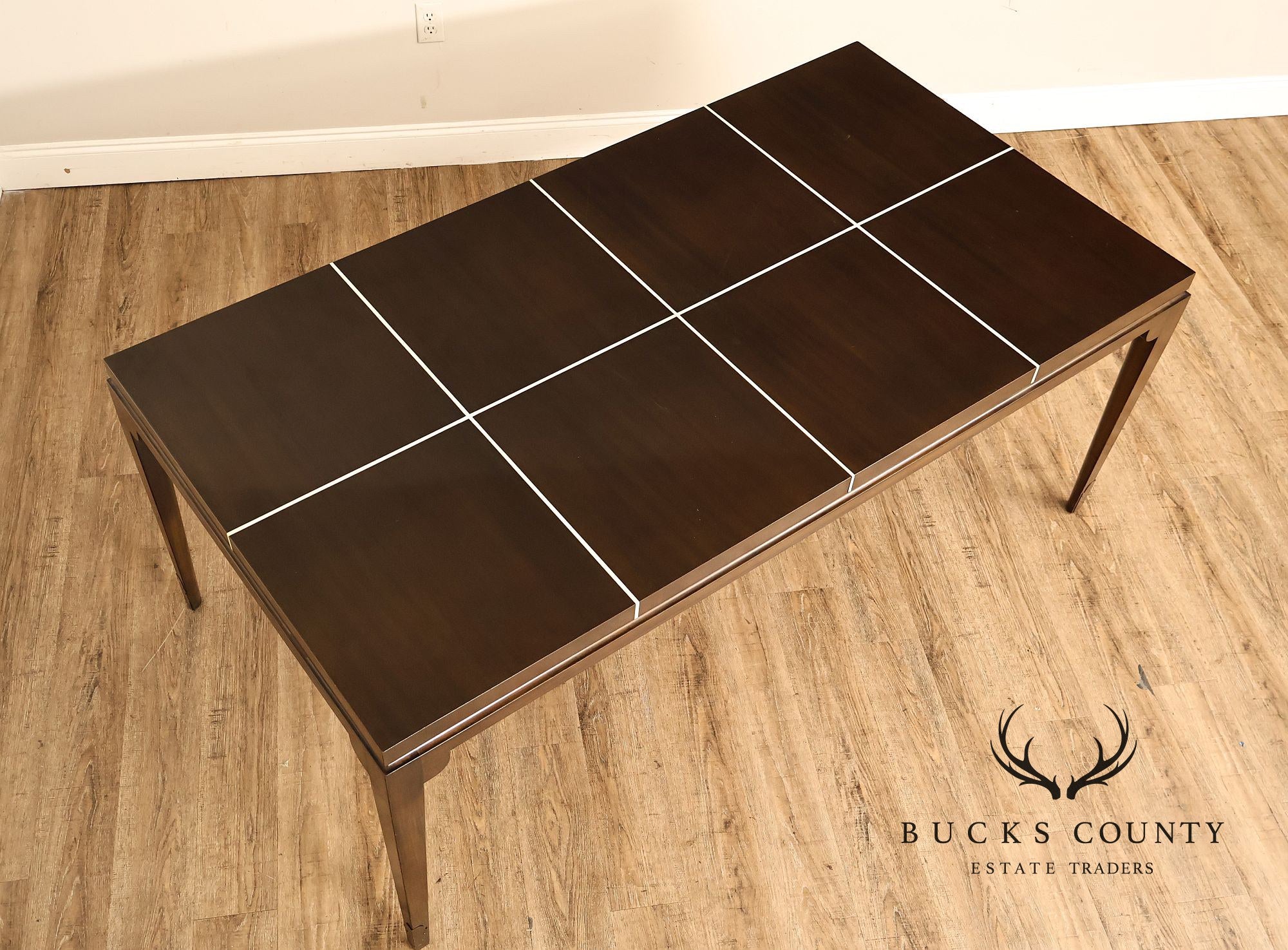 Tommi Parzinger Originals Lacquered Mahogany Expandable Dining Table