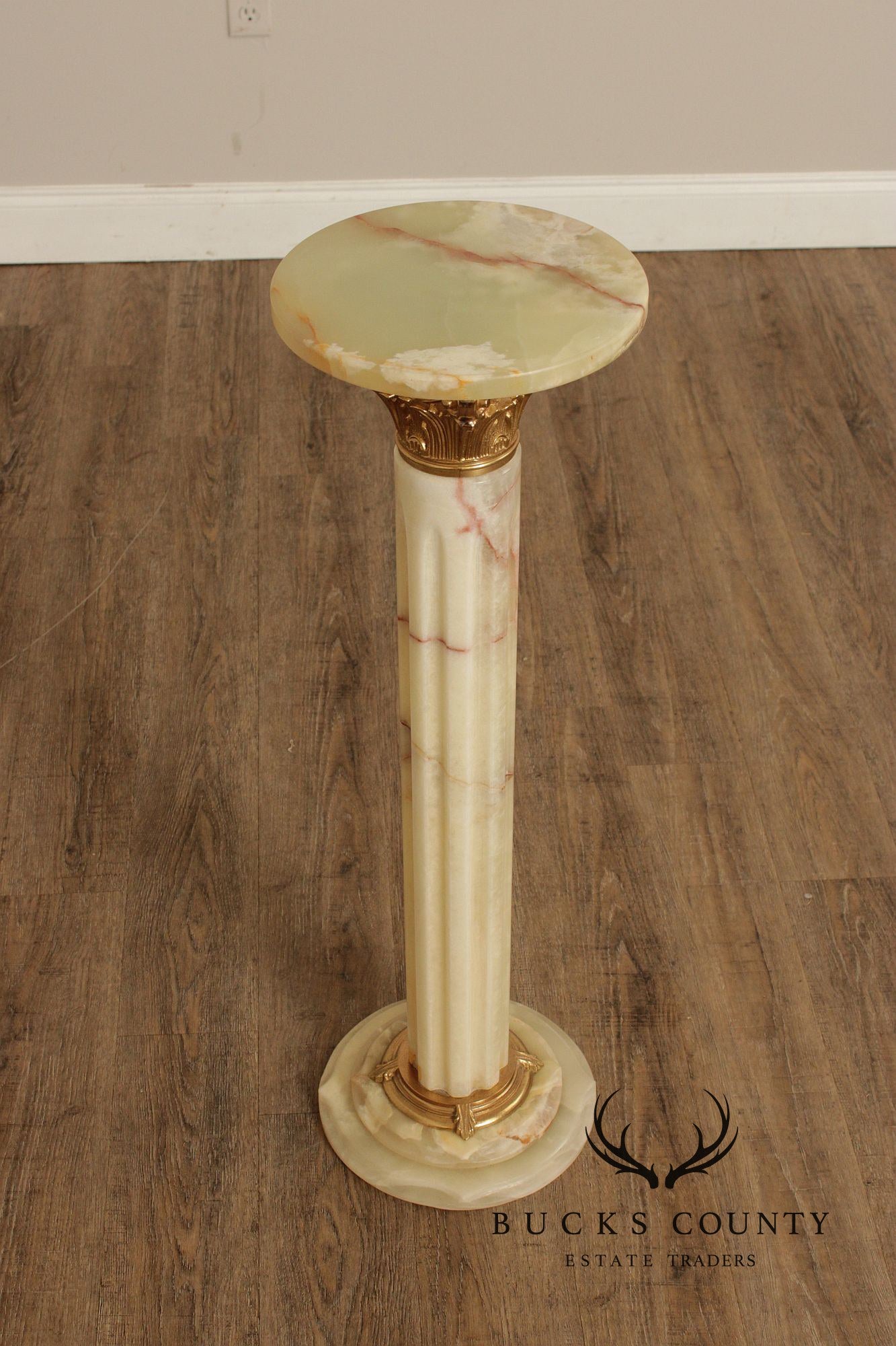 Antique Carved Onyx Pedestal