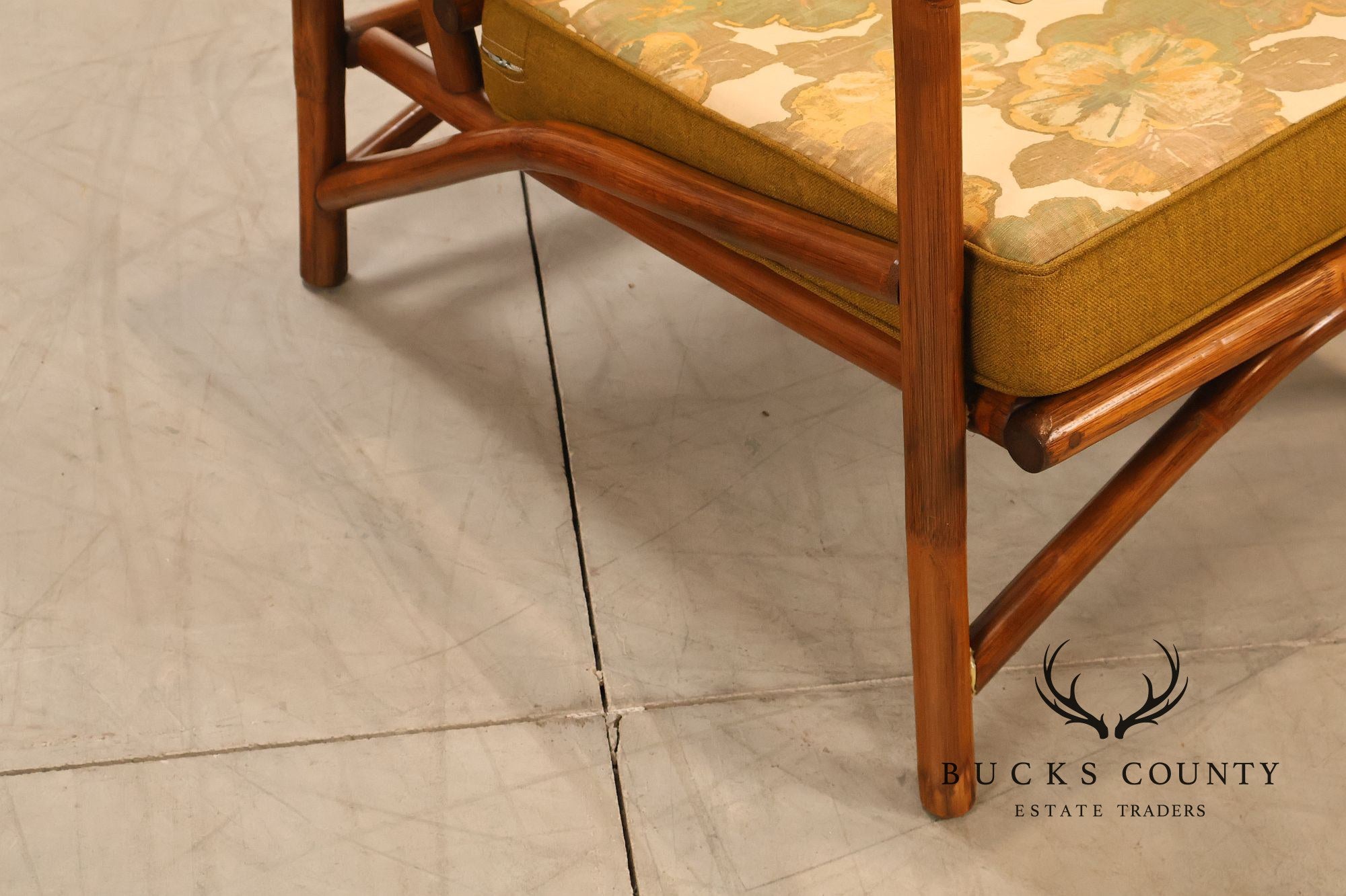 Vogue Coastal Vintage Rattan Bamboo Armchair