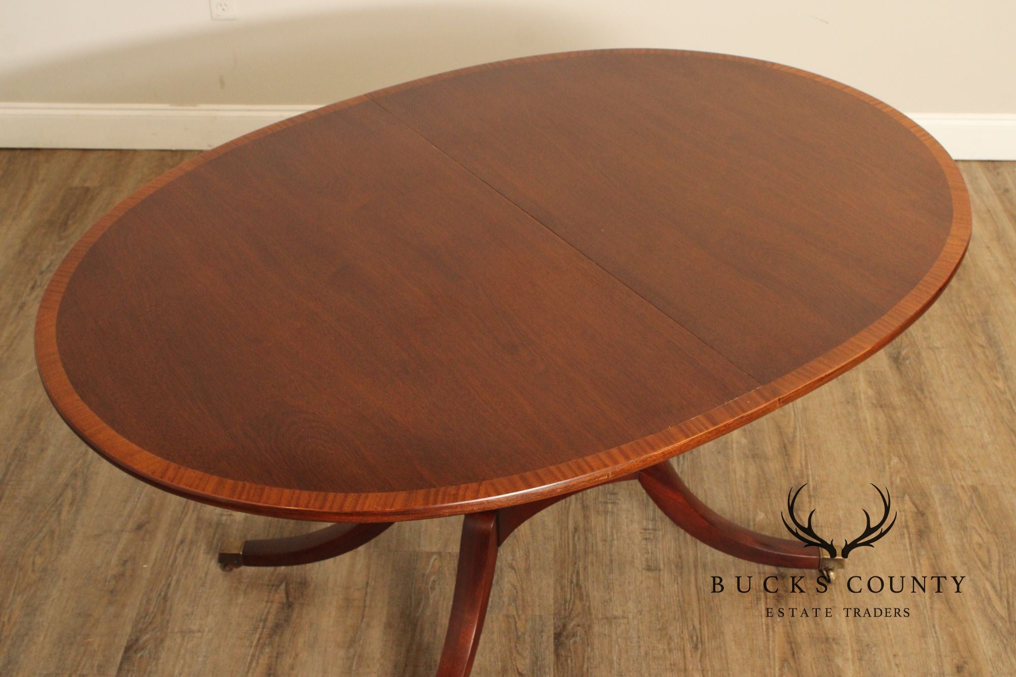 Fancher Georgian Style Oval Mahogany Pedestal Dining Table