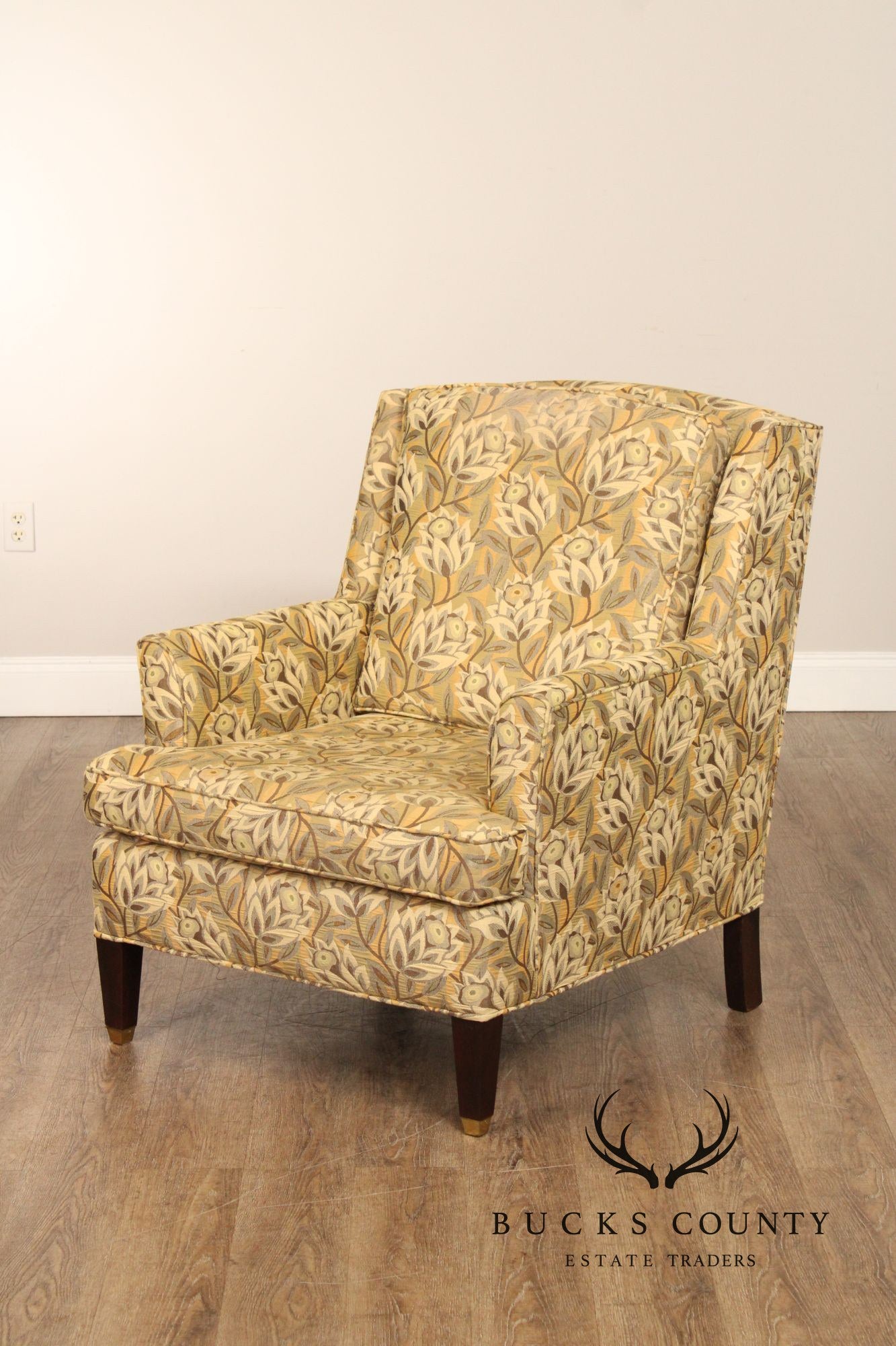 Vintage Pair of Upholstered Lounge Armchairs