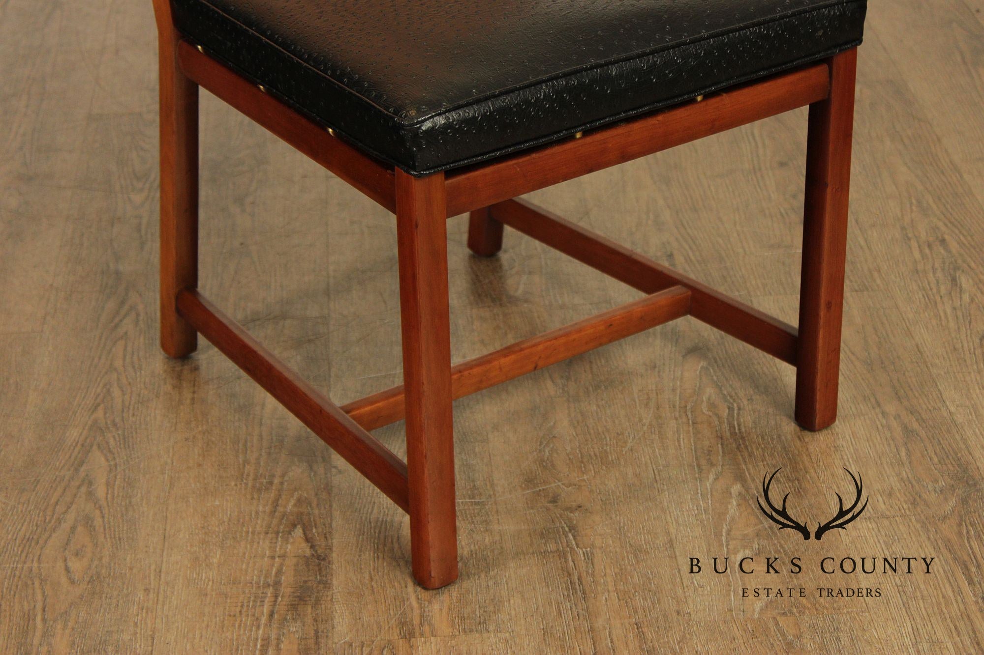 Michael Taylor For Baker Mid Century Modern Set of Six Cane Back Dining Chairs