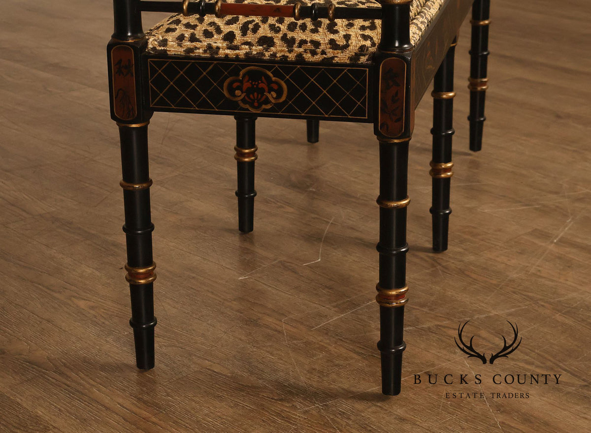 Regency Style Chinoiserie Window Bench