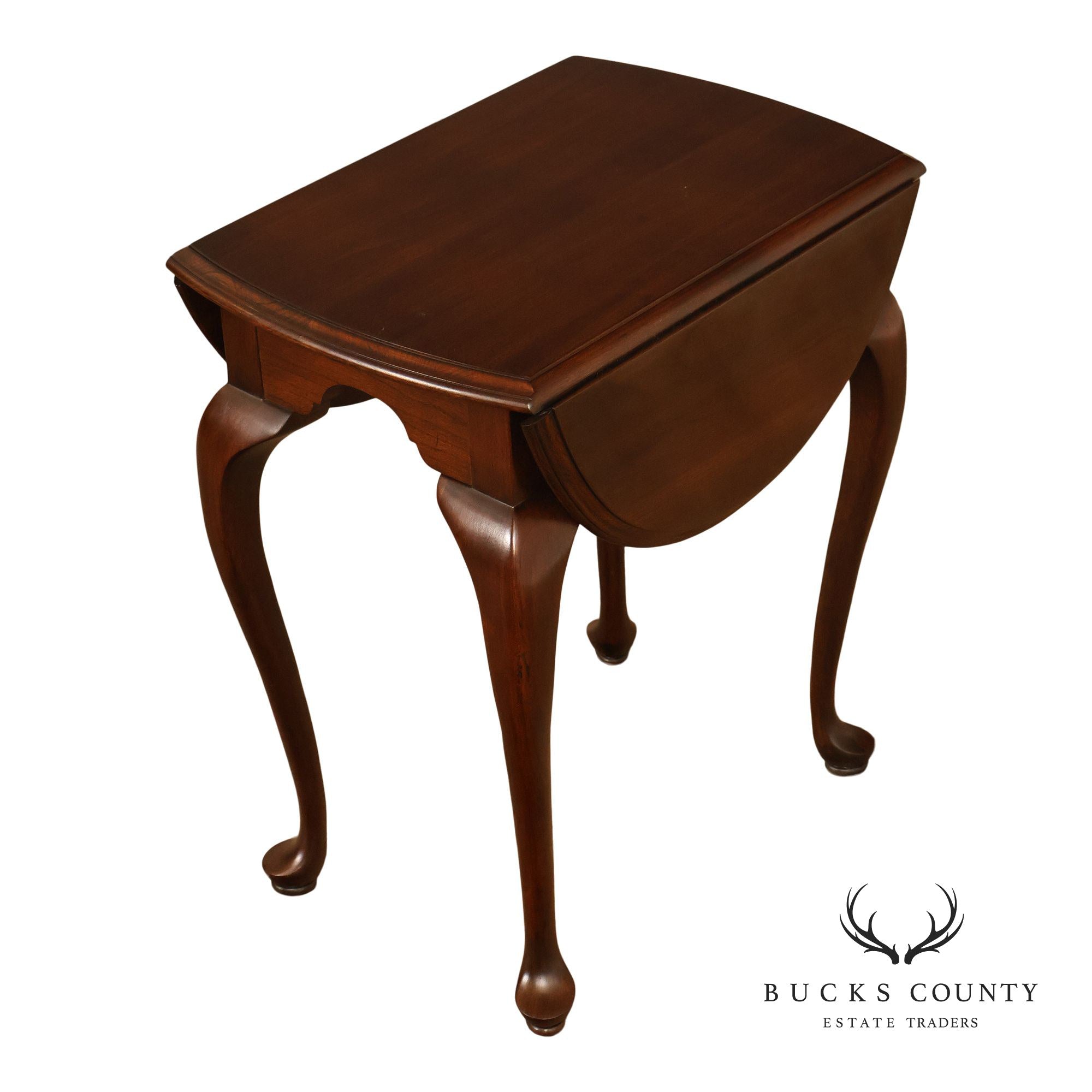 Ethan Allen Georgian Court Queen Anne Style Cherry Drop Leaf Side Table