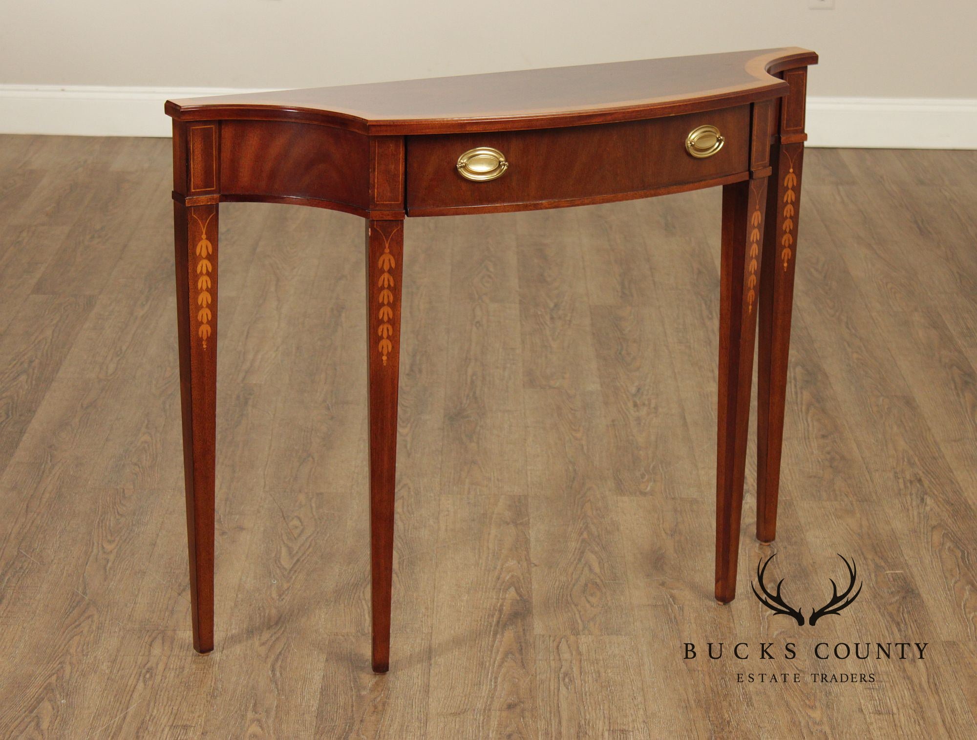 Thomasville The Mahogany Collection Hepplewhite Style Inlaid Console Table