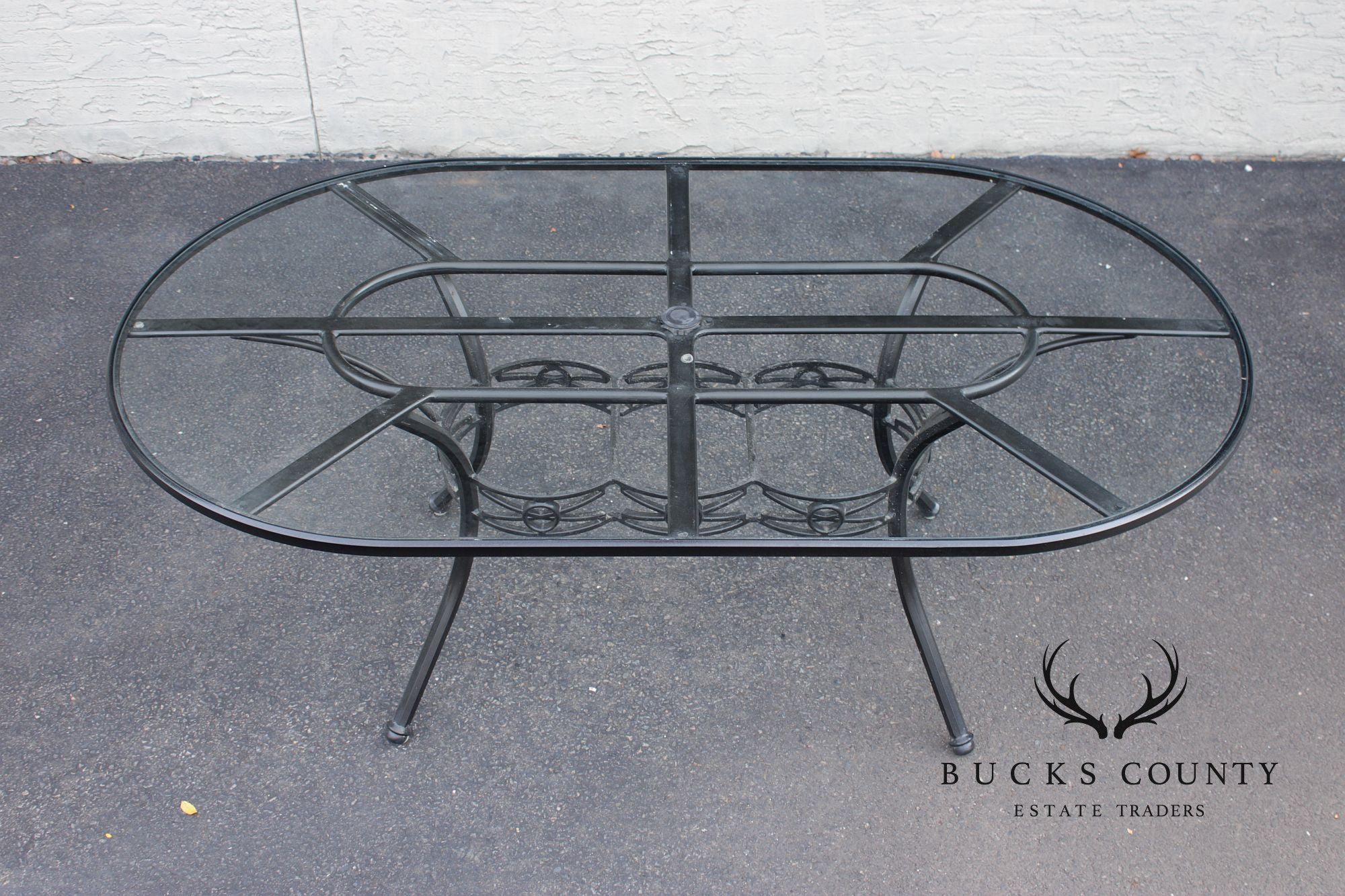 Woodard Delphi Collection Cast Aluminum Outdoor Patio Dining Table With Six Chairs Set