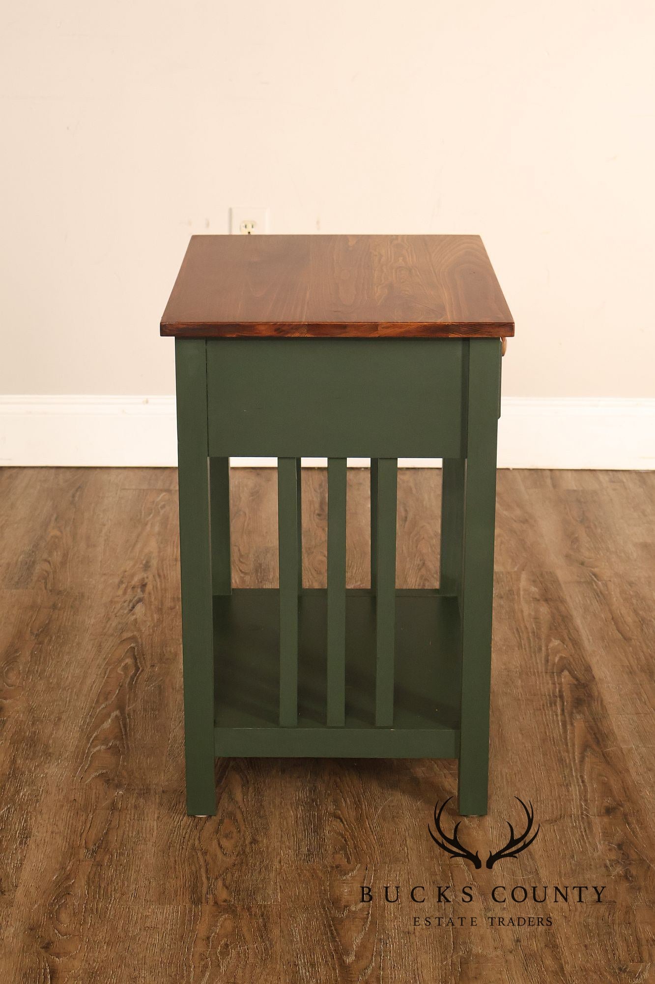 Mission Style Painted Spindle Nightstand