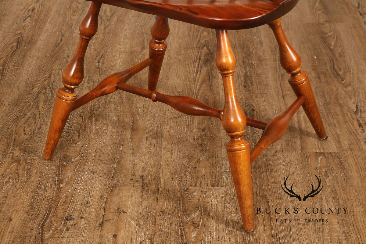 Nichols and Stone Pair of Oak Windsor Armchairs