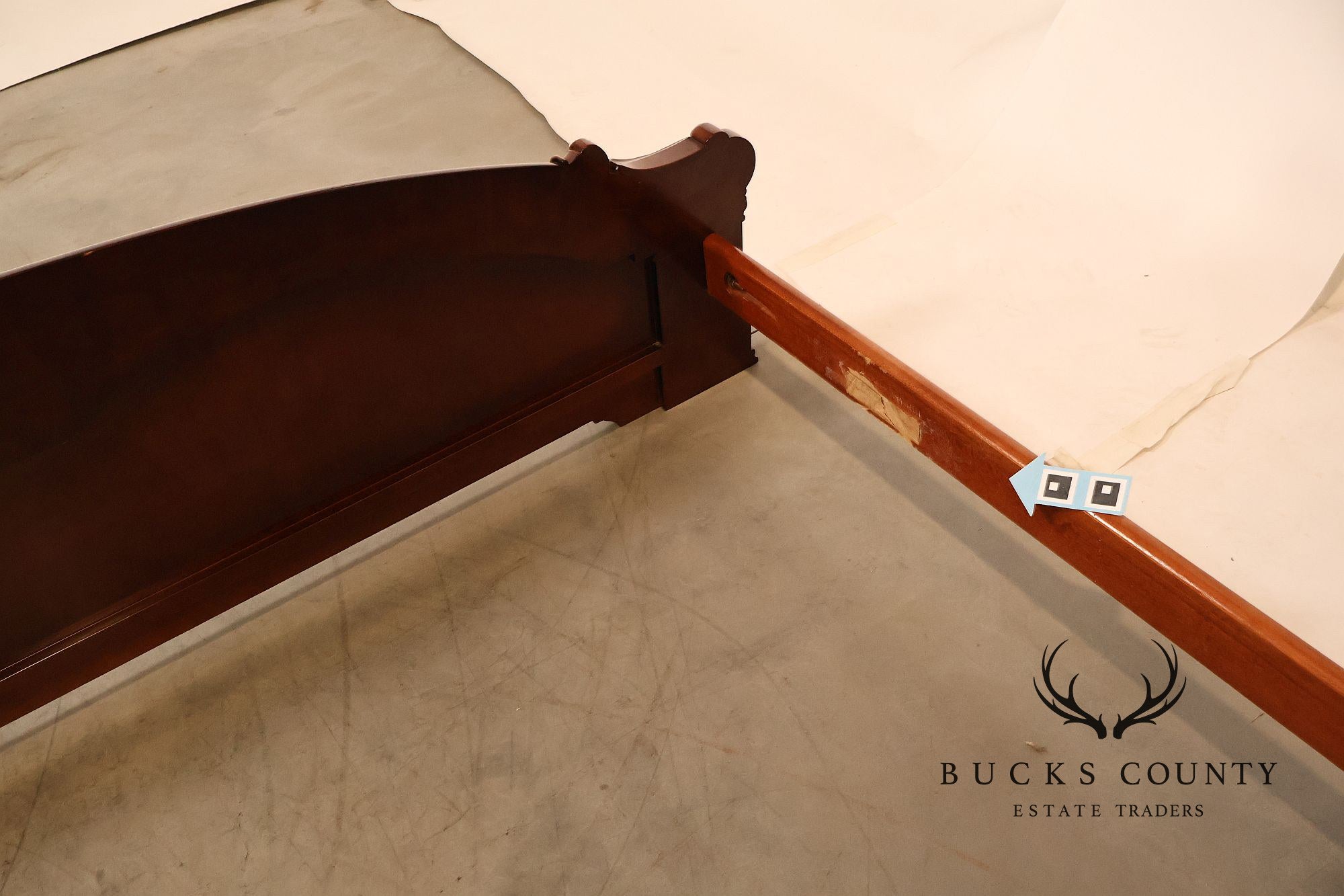 Italian Neoclassical Style King Size Mahogany Inlaid Bed