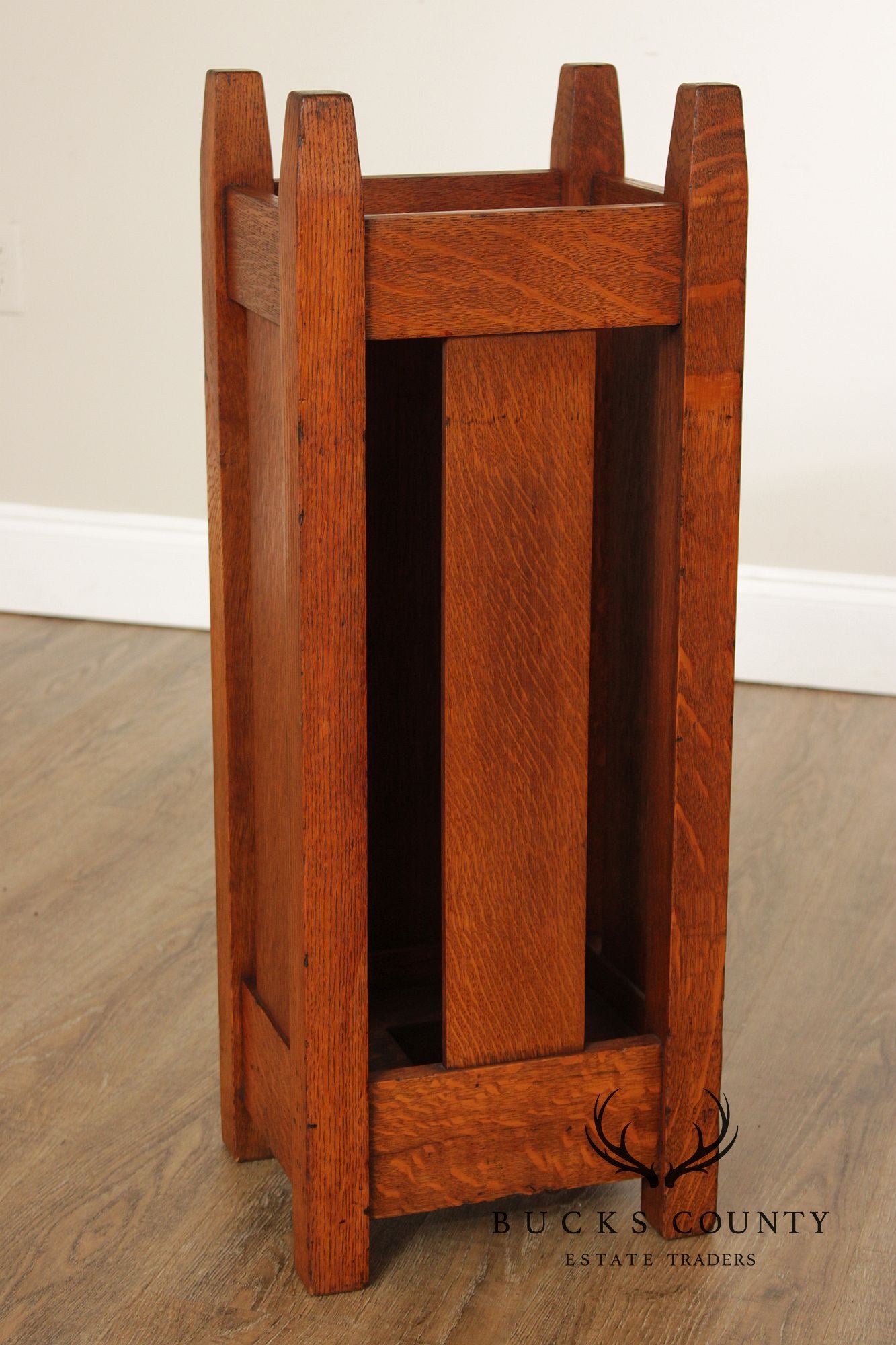 Stickley Brothers Antique Mission Oak Umbrella Stand