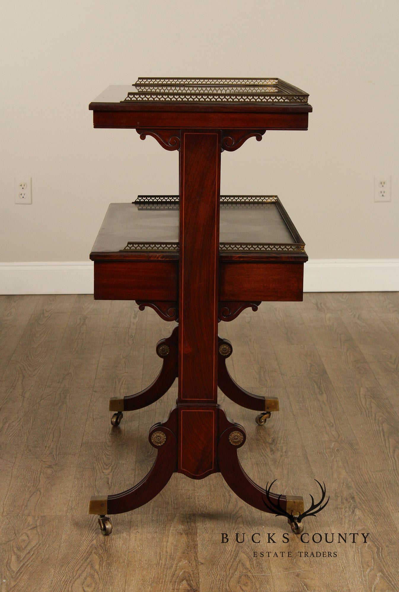 Regency Style Mahogany Two Tiered Serving Table