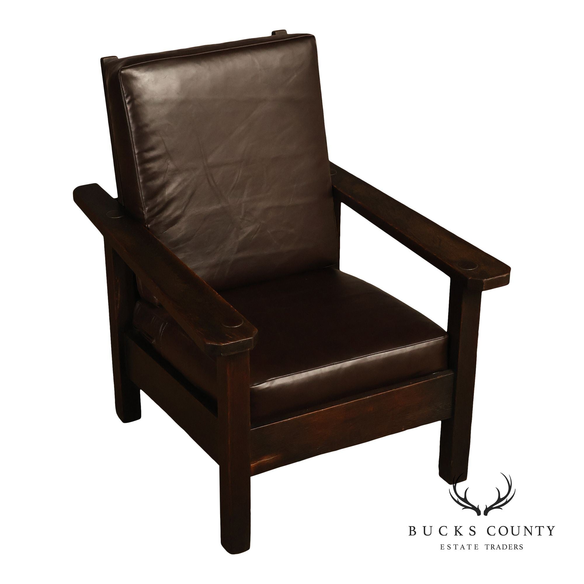 Antique Stickley Brothers Mission Oak Morris Chair