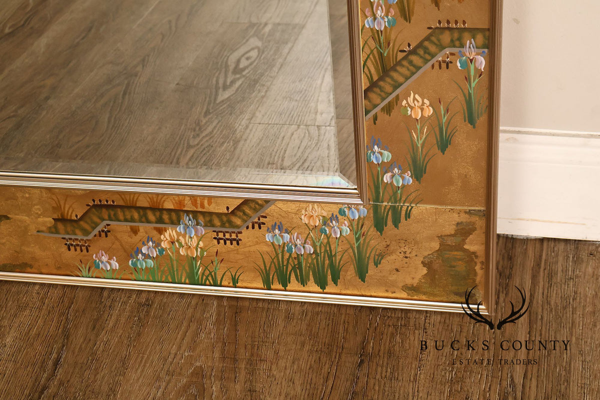 LaBarge Chinoiserie Eglomise Wall Mirror
