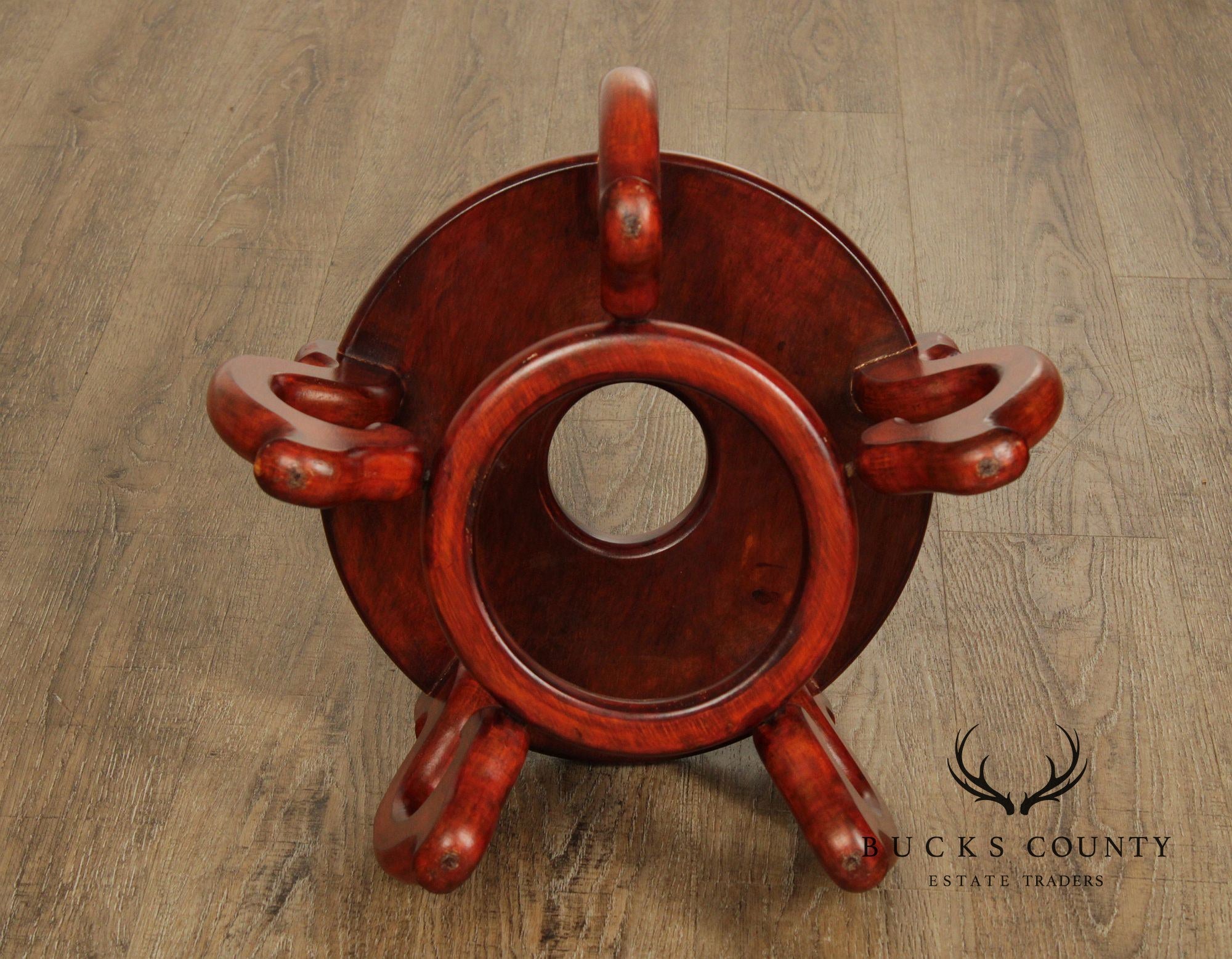 Chinese Famille Verte Fishbowl Planter on Stand
