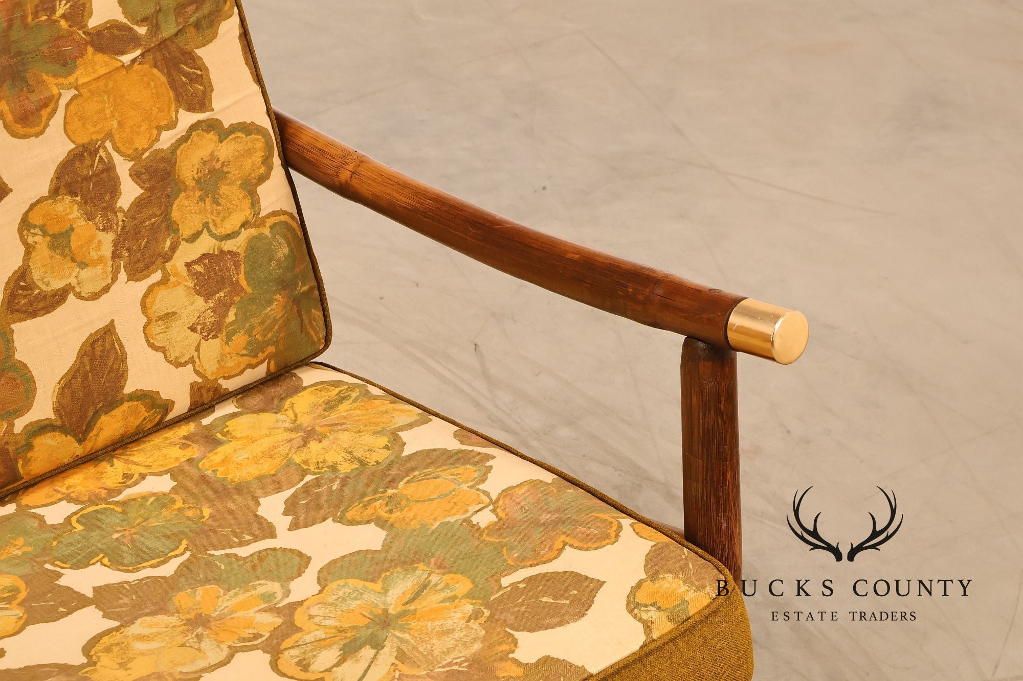 Vogue Coastal Vintage Rattan Bamboo Loveseat