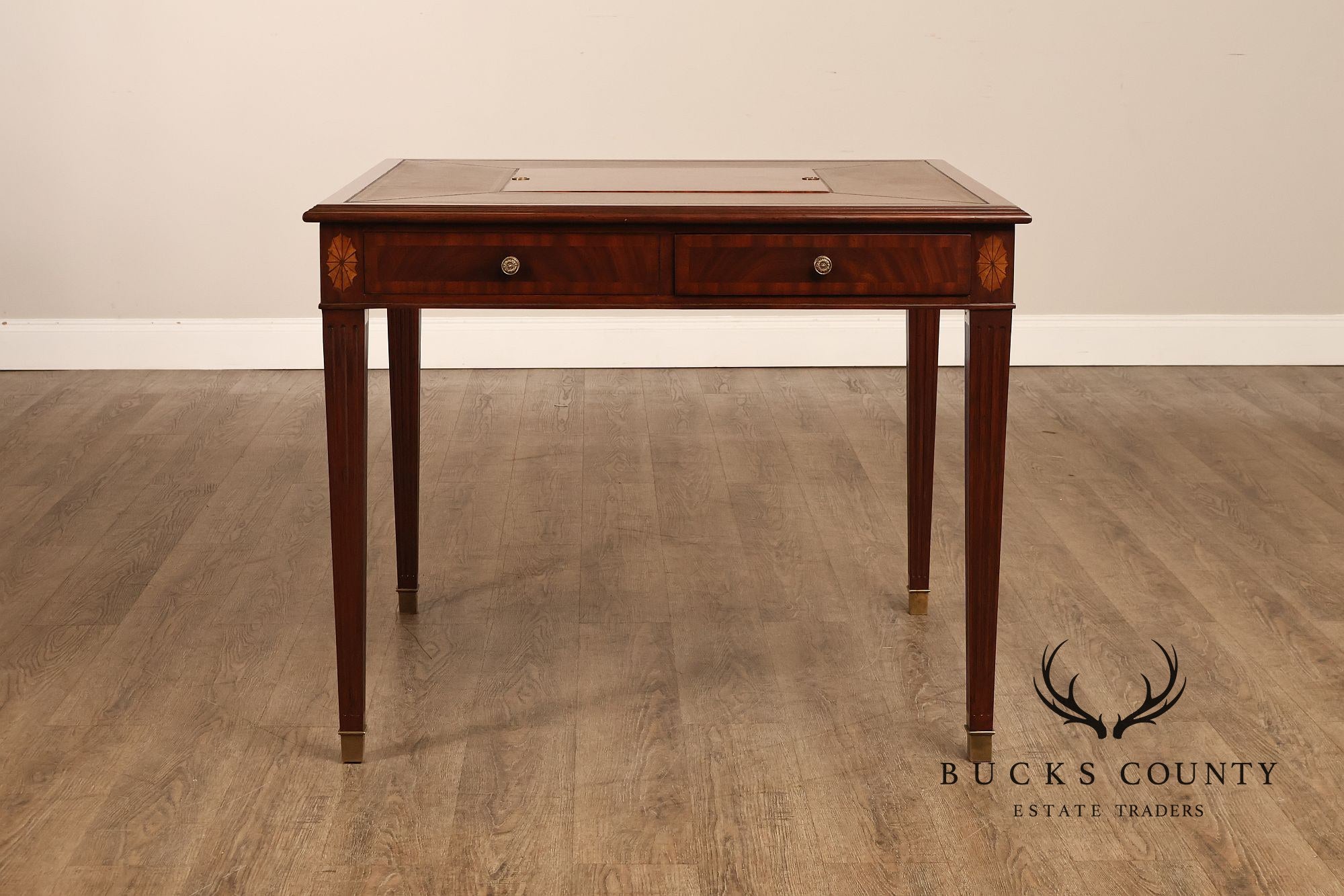Scarborough House Federal Style Inlaid Mahogany Square Game Table
