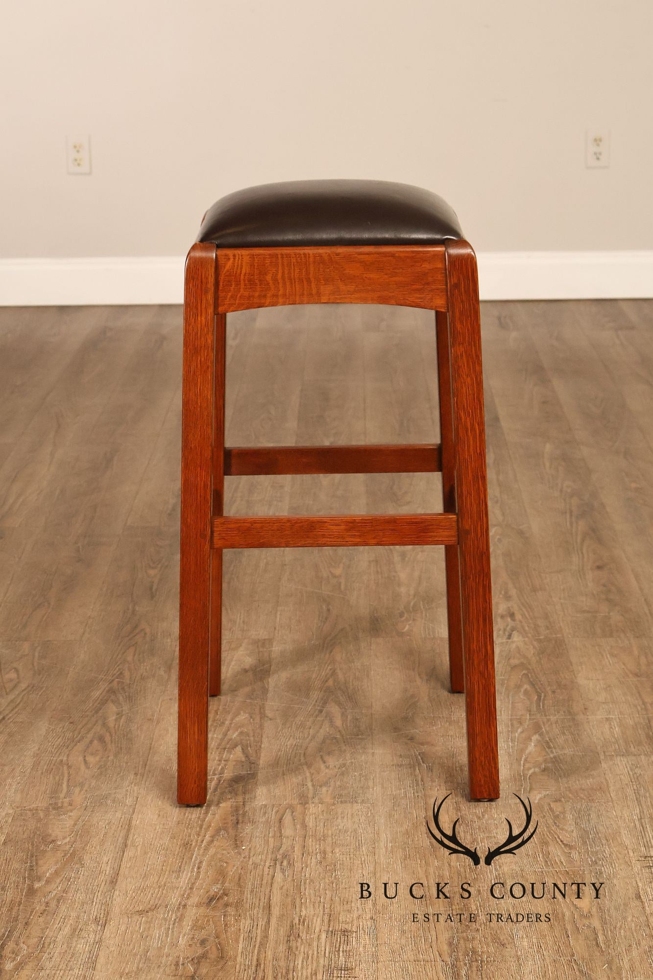 Stickley Mission Collection Oak Backless Stool