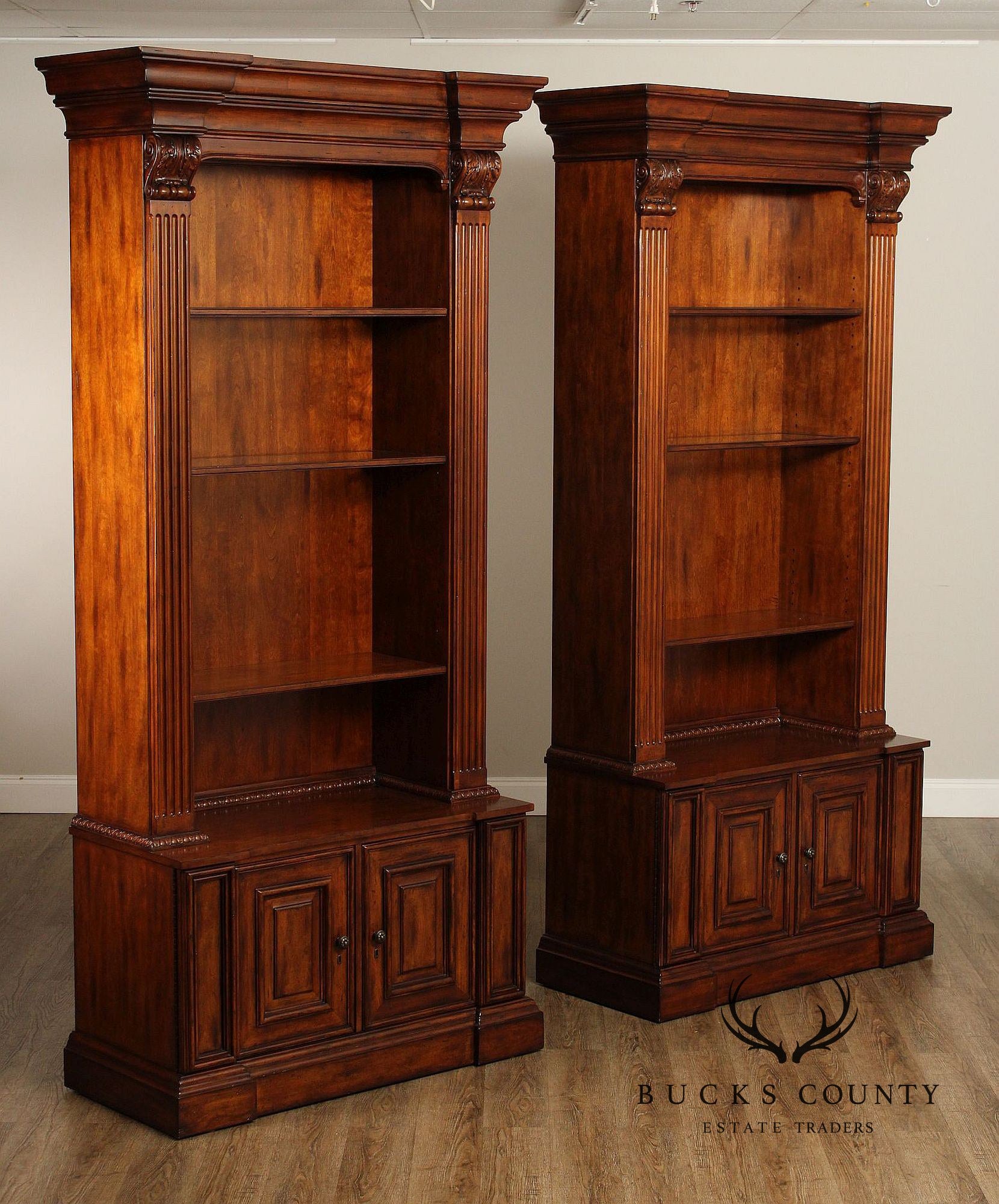 Lexington Pair Of Tall Architectural Bookcases