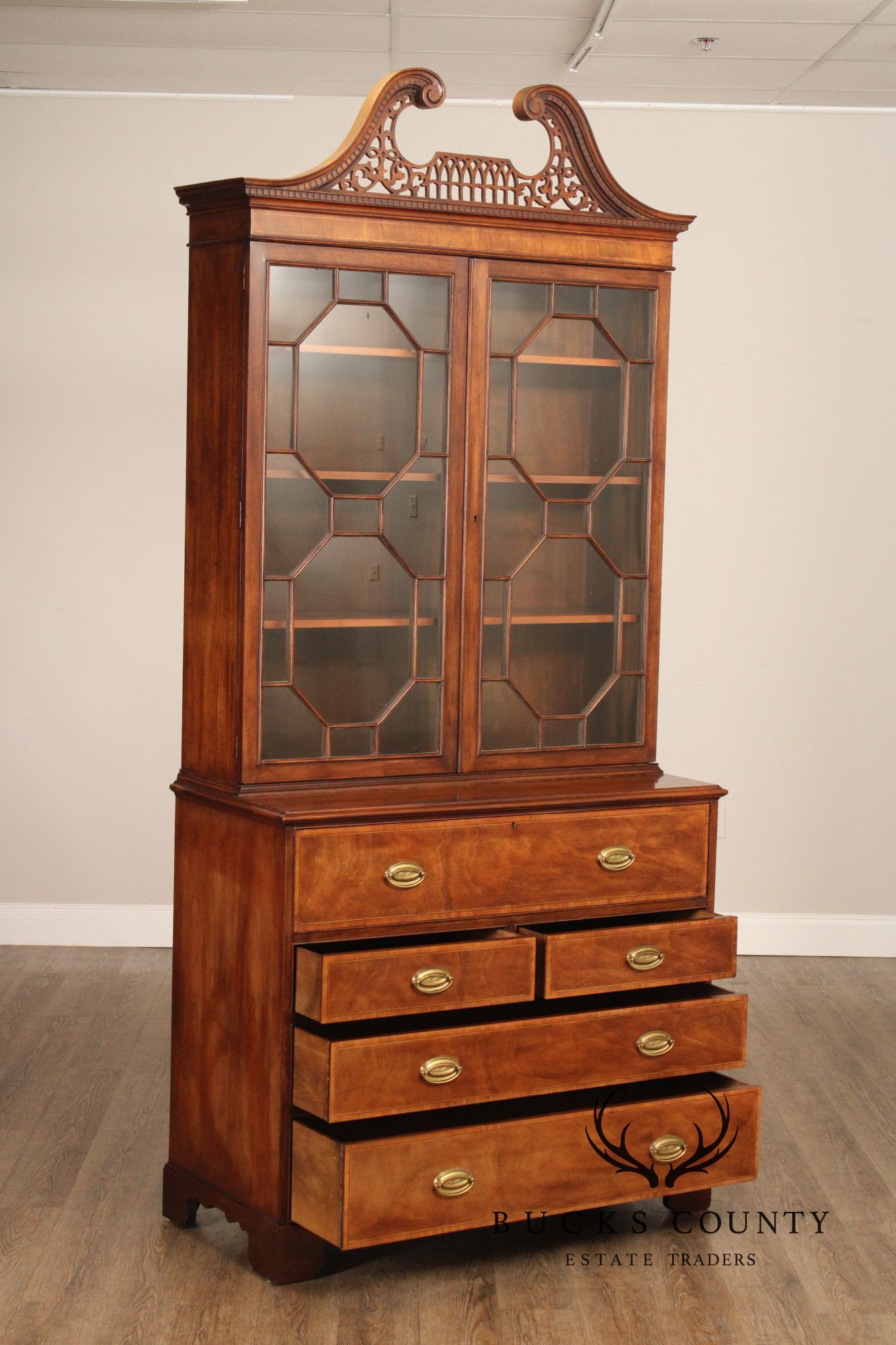 Baker Collector's Edition Vintage Mahogany Secretary Bookcase