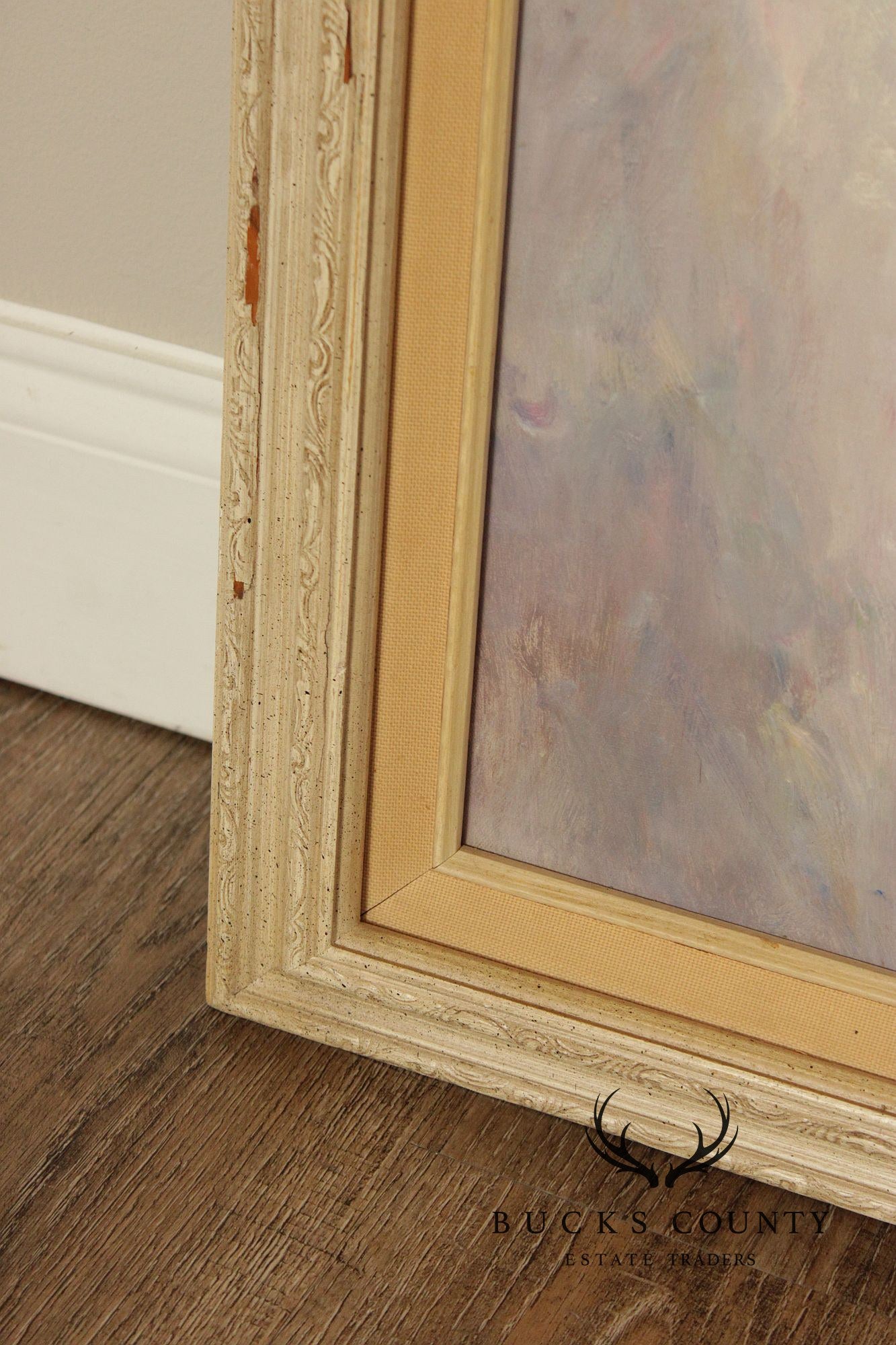 Rino Viana Framed Oil Painting Seated Ballerina Figure Study
