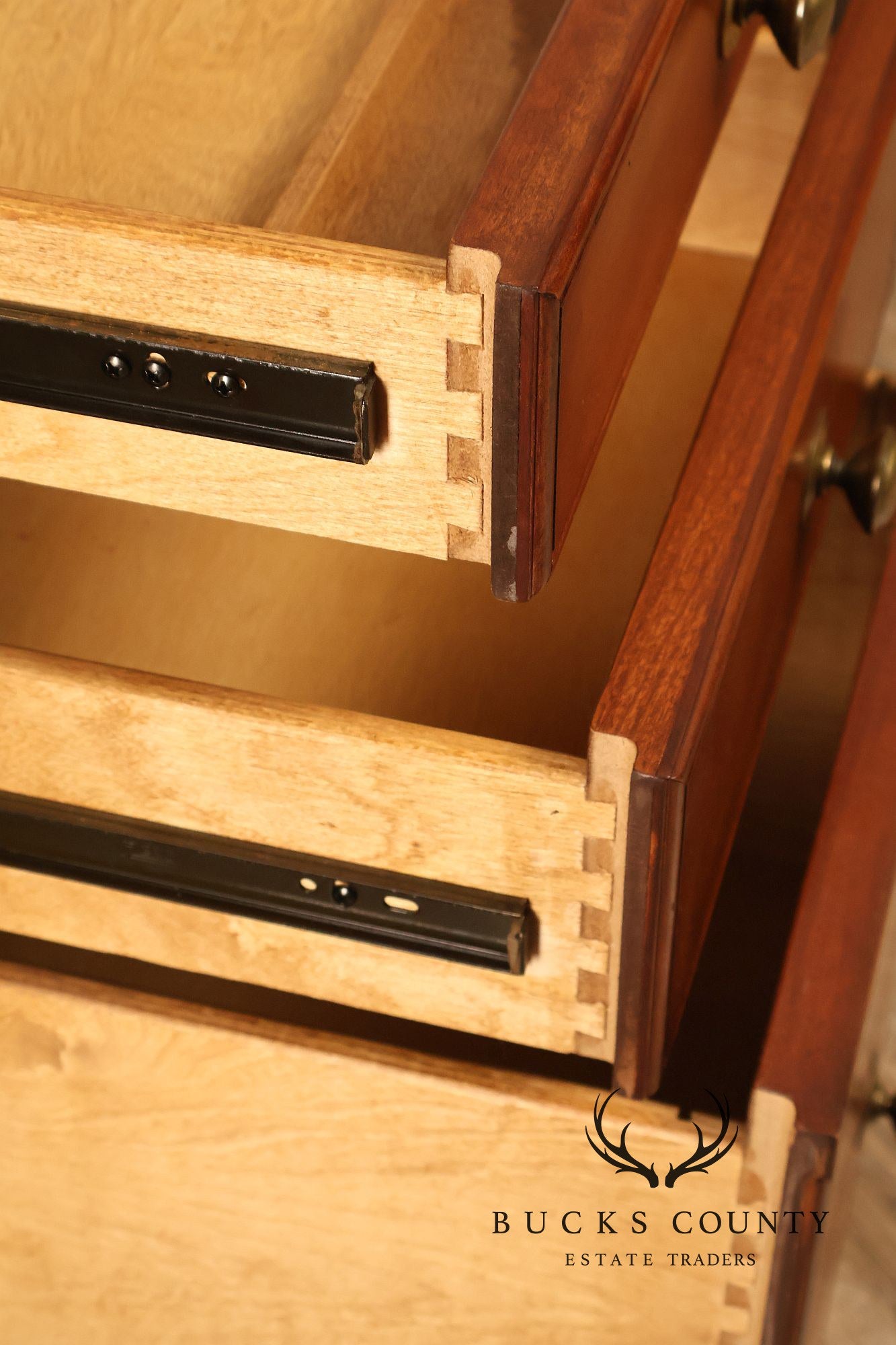 Sligh Leather Top Executive Pedestal Desk