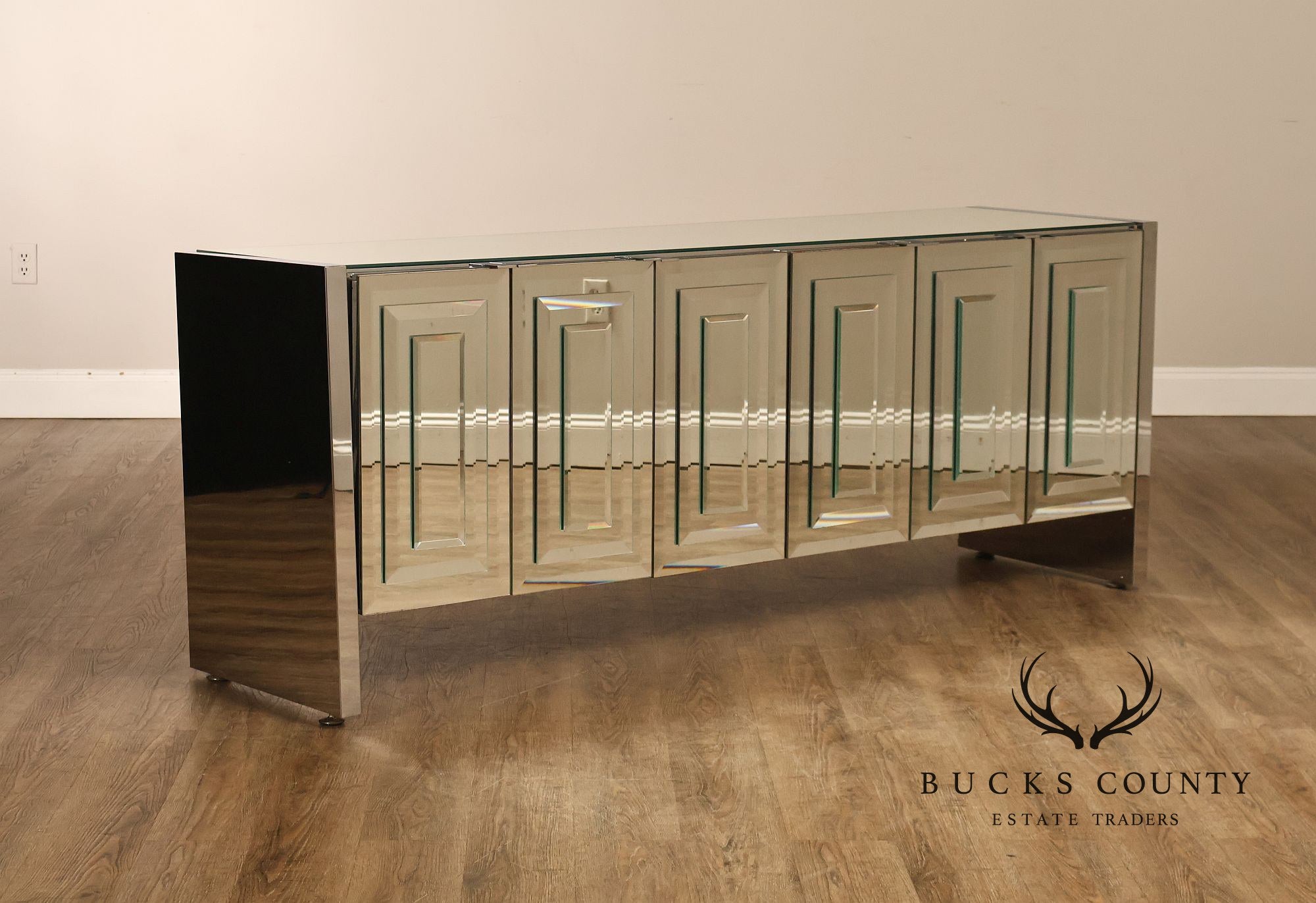 Ello Hollywood Regency Mirrored Dresser or Sideboard
