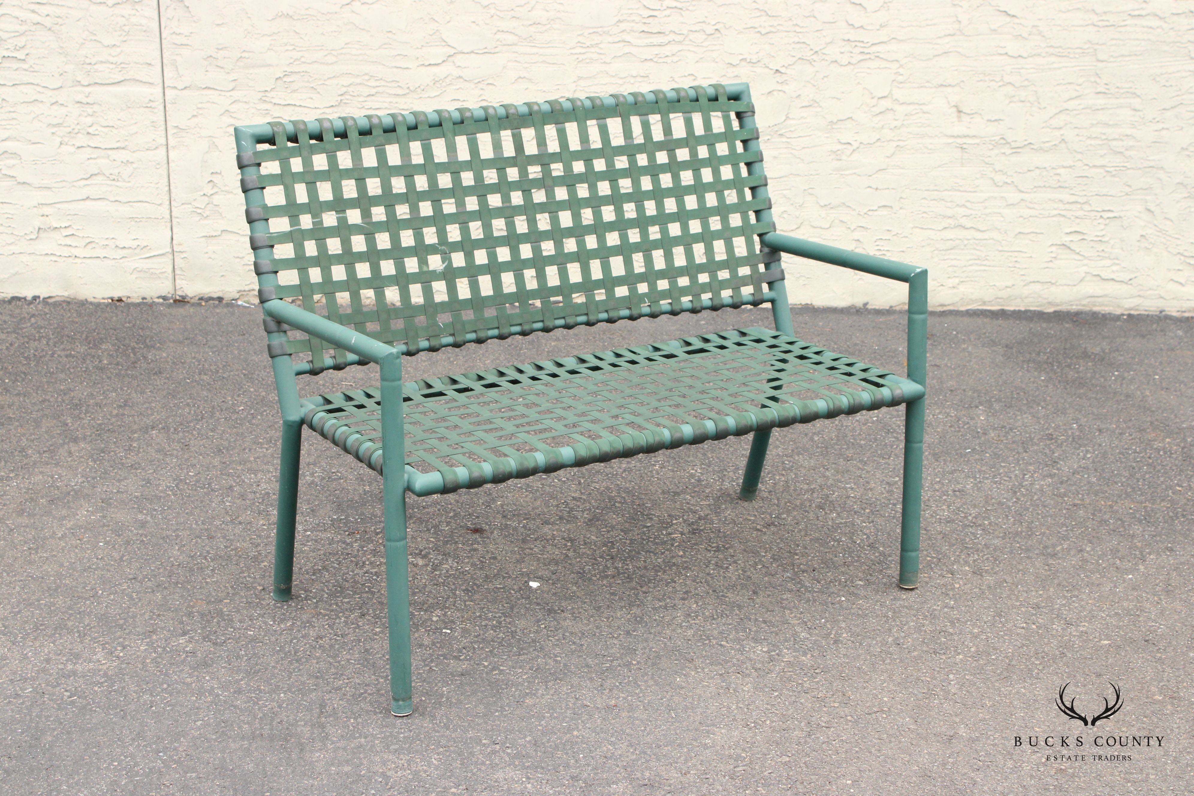 Hauser Vintage Faux Bamboo Outdoor Patio Bench