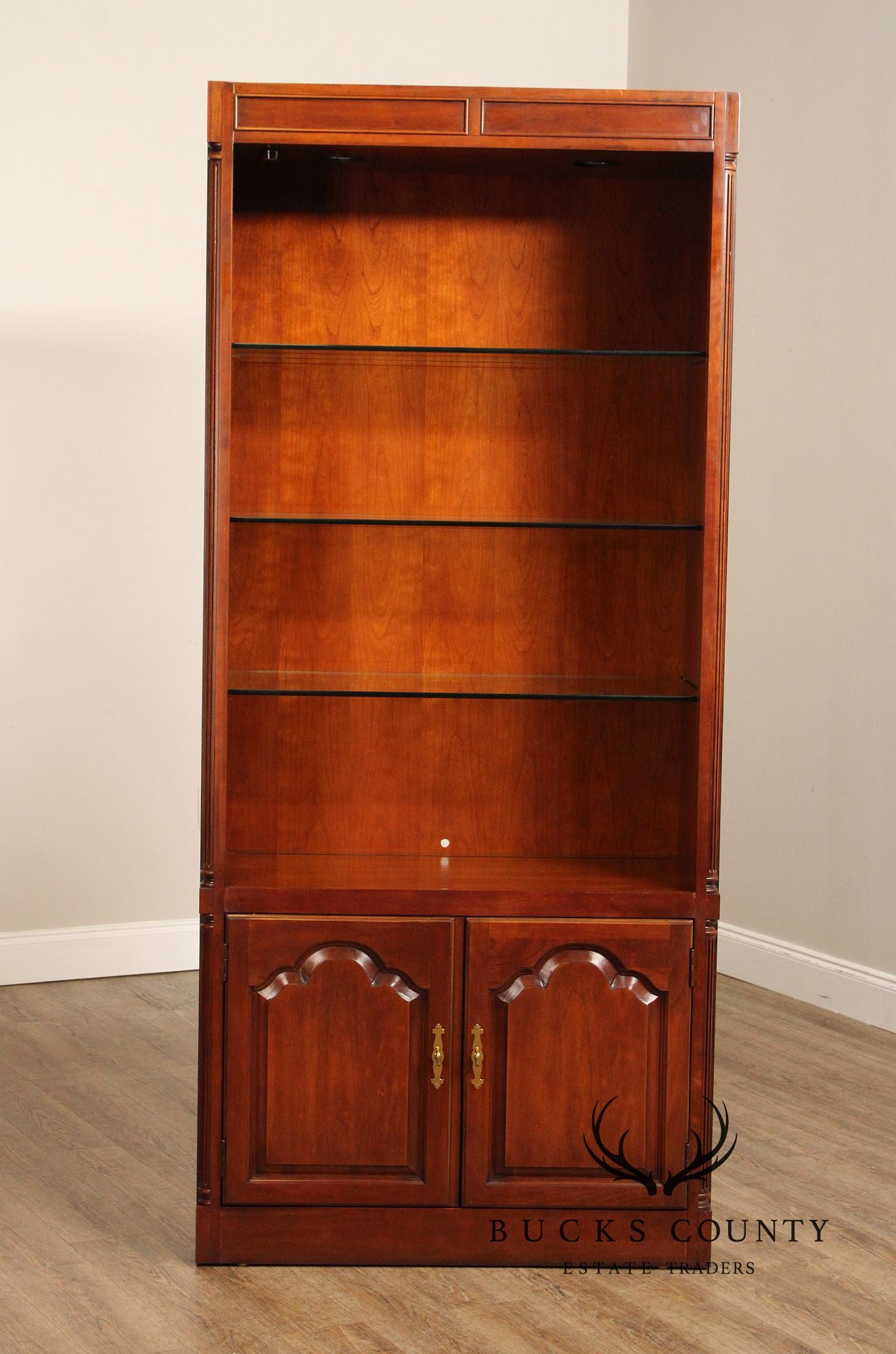 Traditional Cherry Open Bookcase