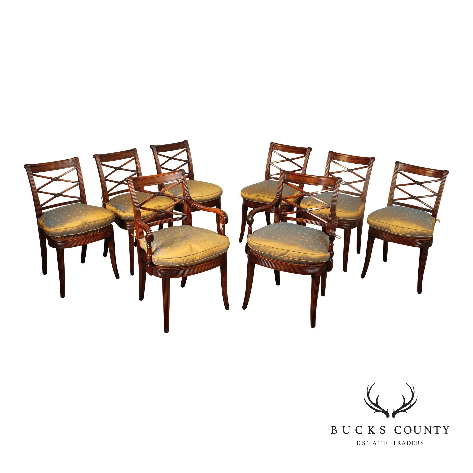 Theodore Alexander Set of Eight 'Regency' Dining Chairs