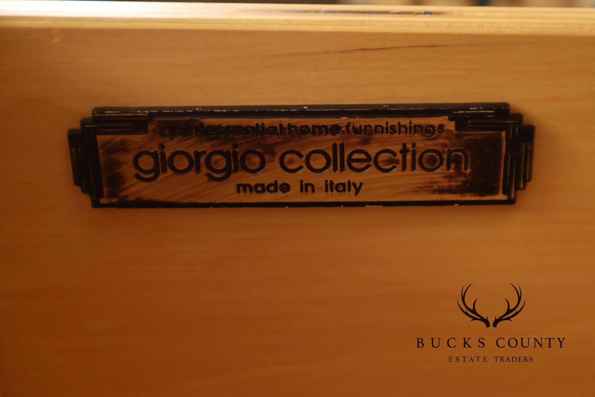 Giorgio Collection Italian Art Deco Style Mixed Wood Sideboard