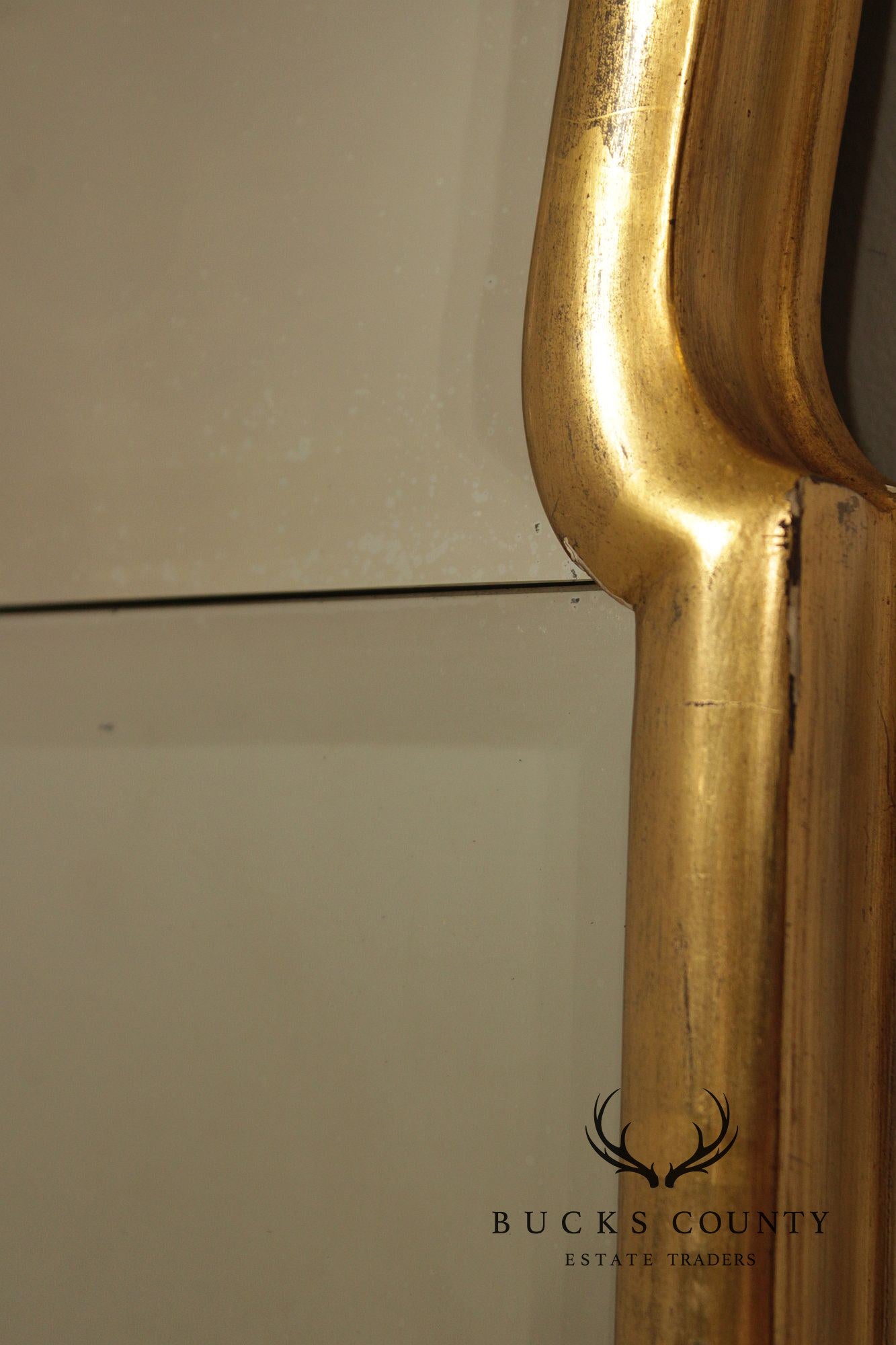 Queen Anne Style Gilt Frame Looking Glass Wall Mirror