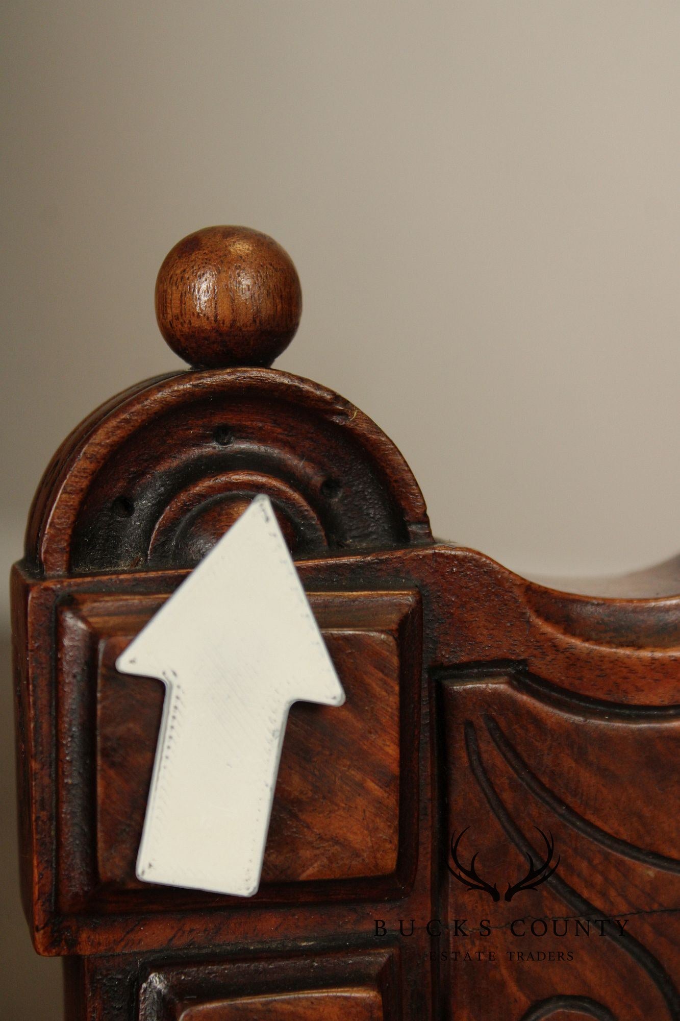 Antique Renaissance Revival Figural Carved Walnut Armchair