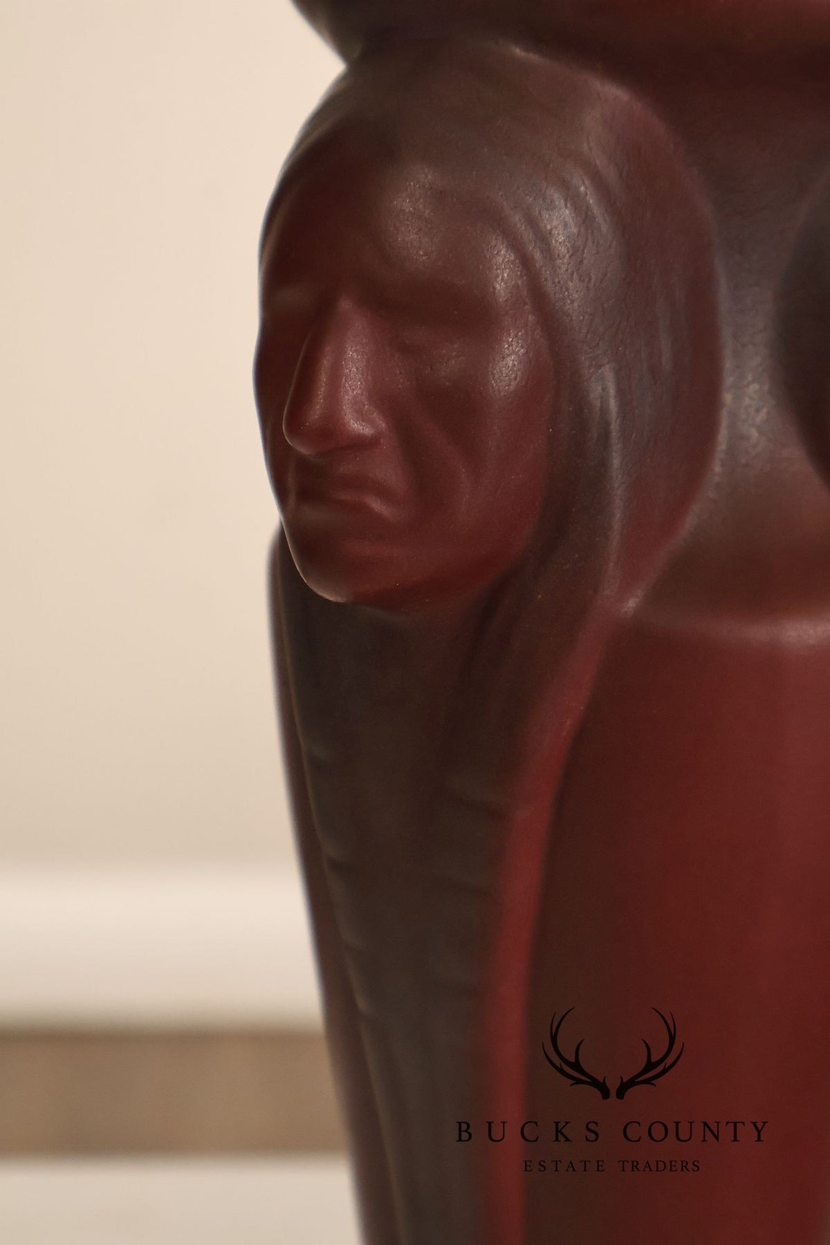 Van Briggle Native American Three Faced Vase