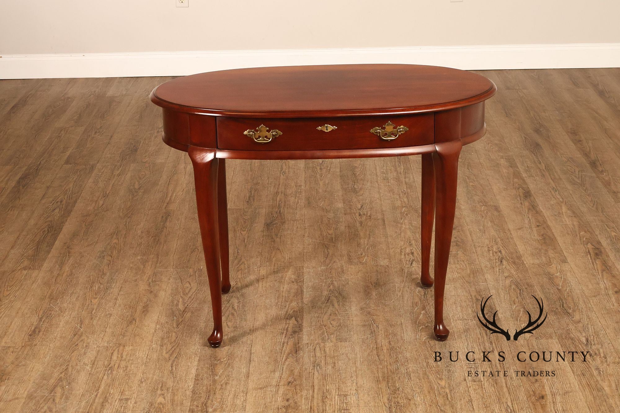 Superior Furniture Company Traditional Oval Cherry Petite Writing Desk