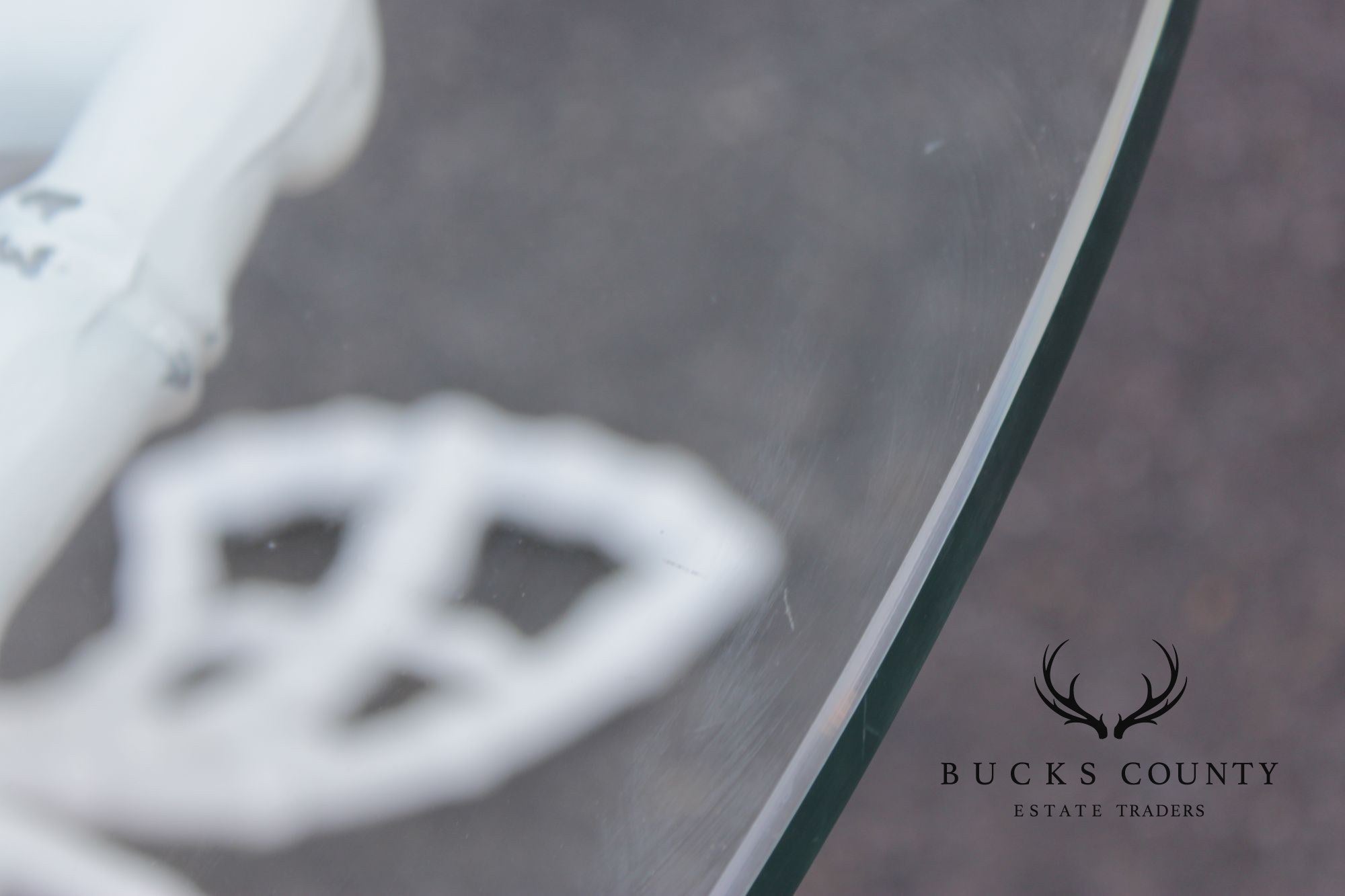 Hollywood Regency Cast Aluminum Faux Bamboo Round Glass Top Patio Table