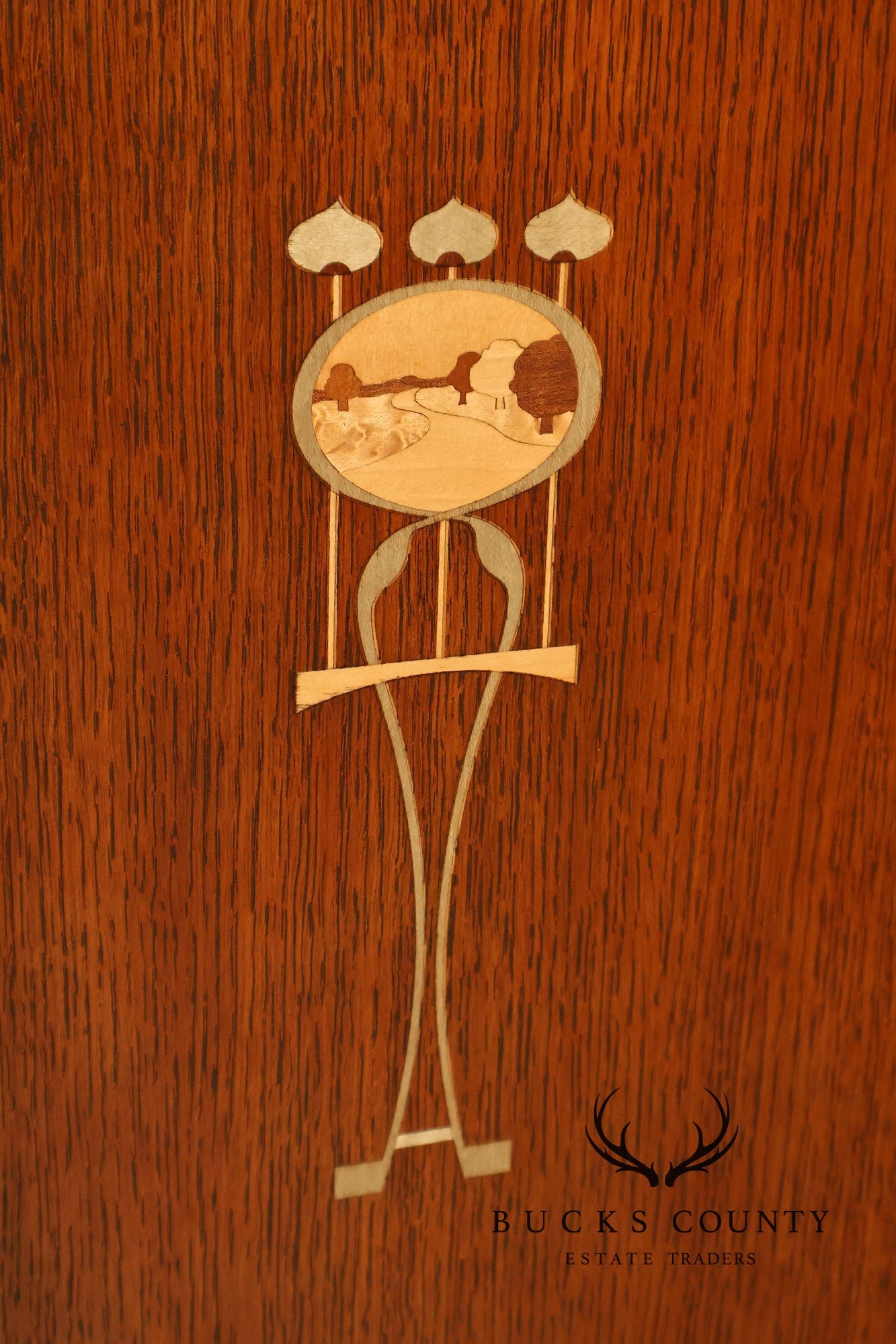 Stickley Mission Collection Oak Harvey Ellis Inlaid Server
