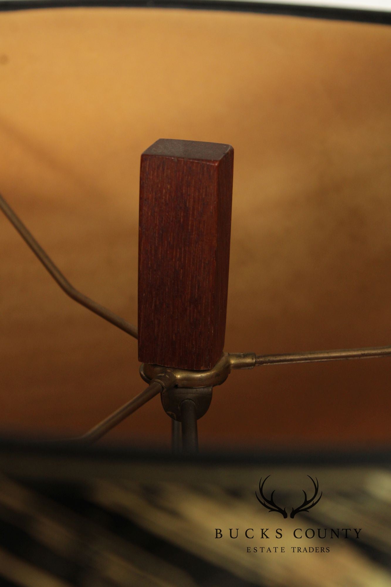 Mid Century Modern Sculpted Teak Table Lamp